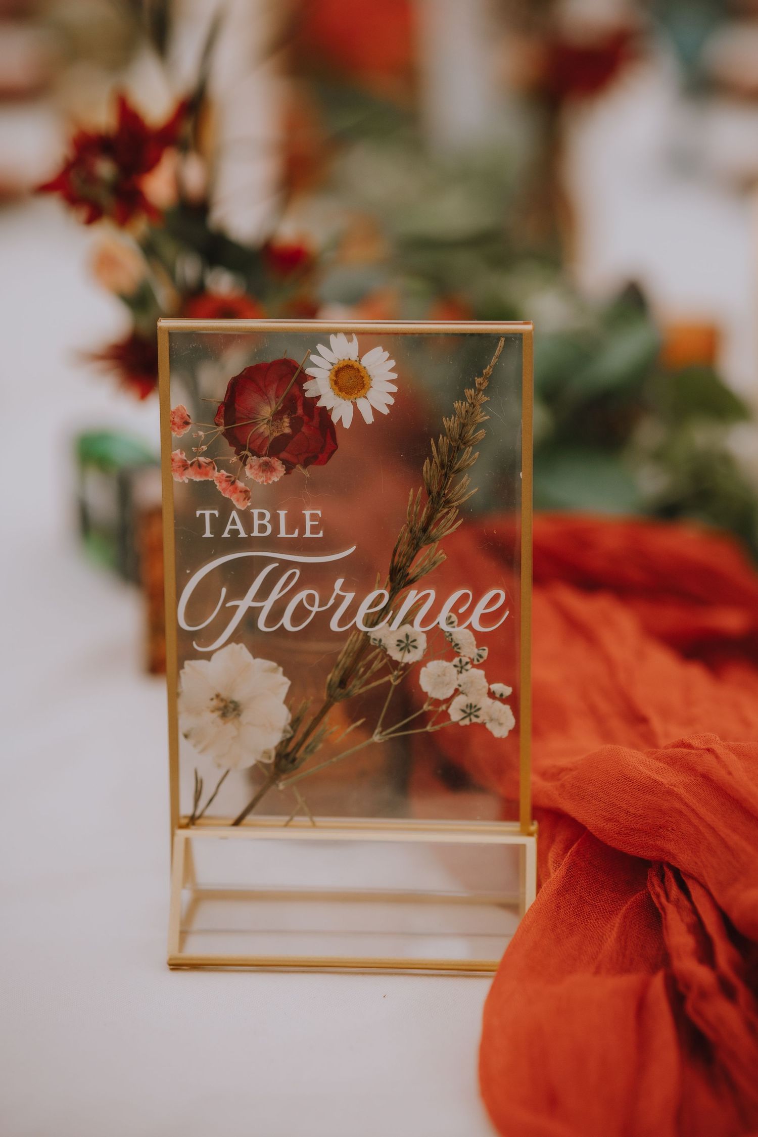 table decor in the greenhouse for a wedding at Superior Farms in Canada