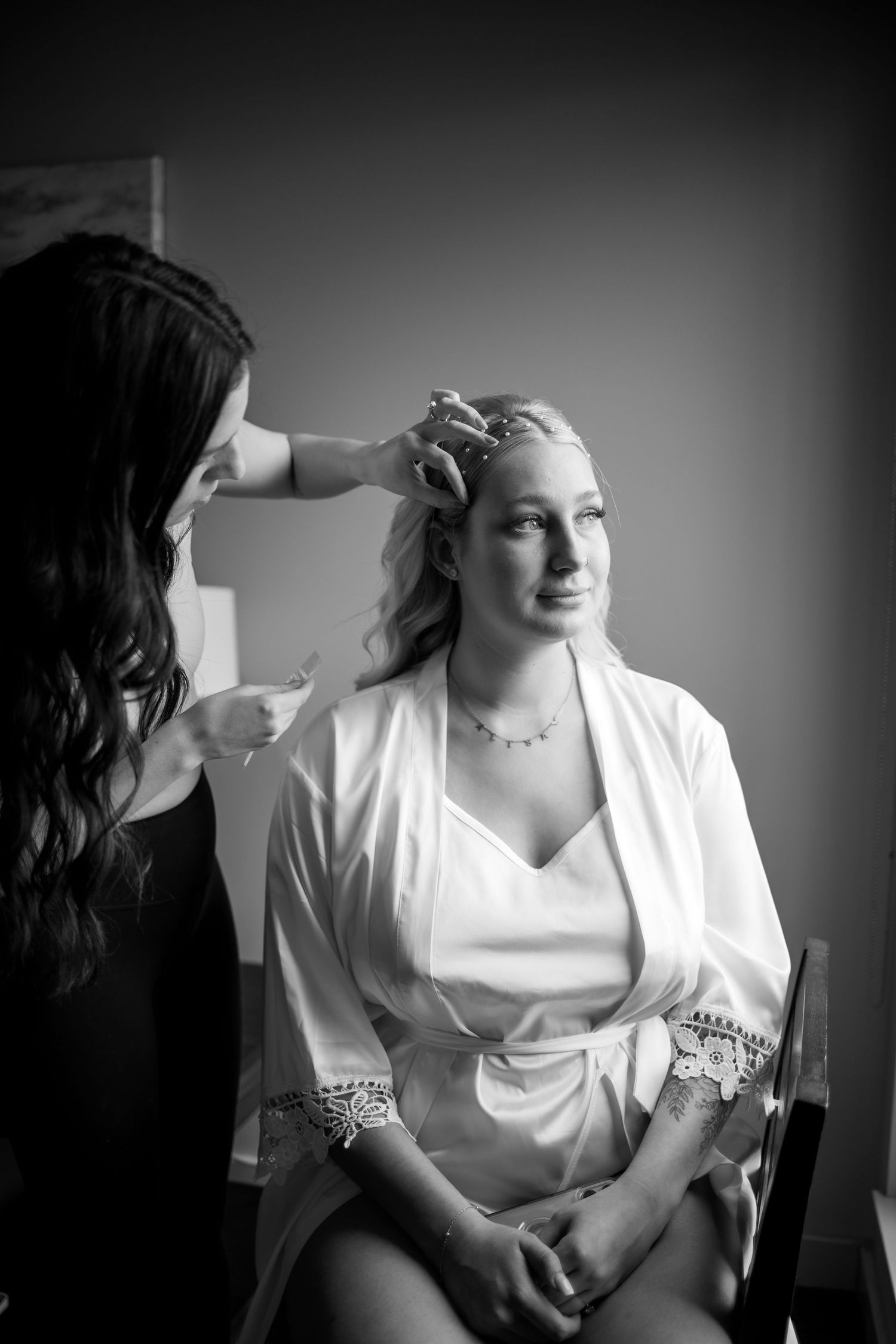 black and white wedding photography