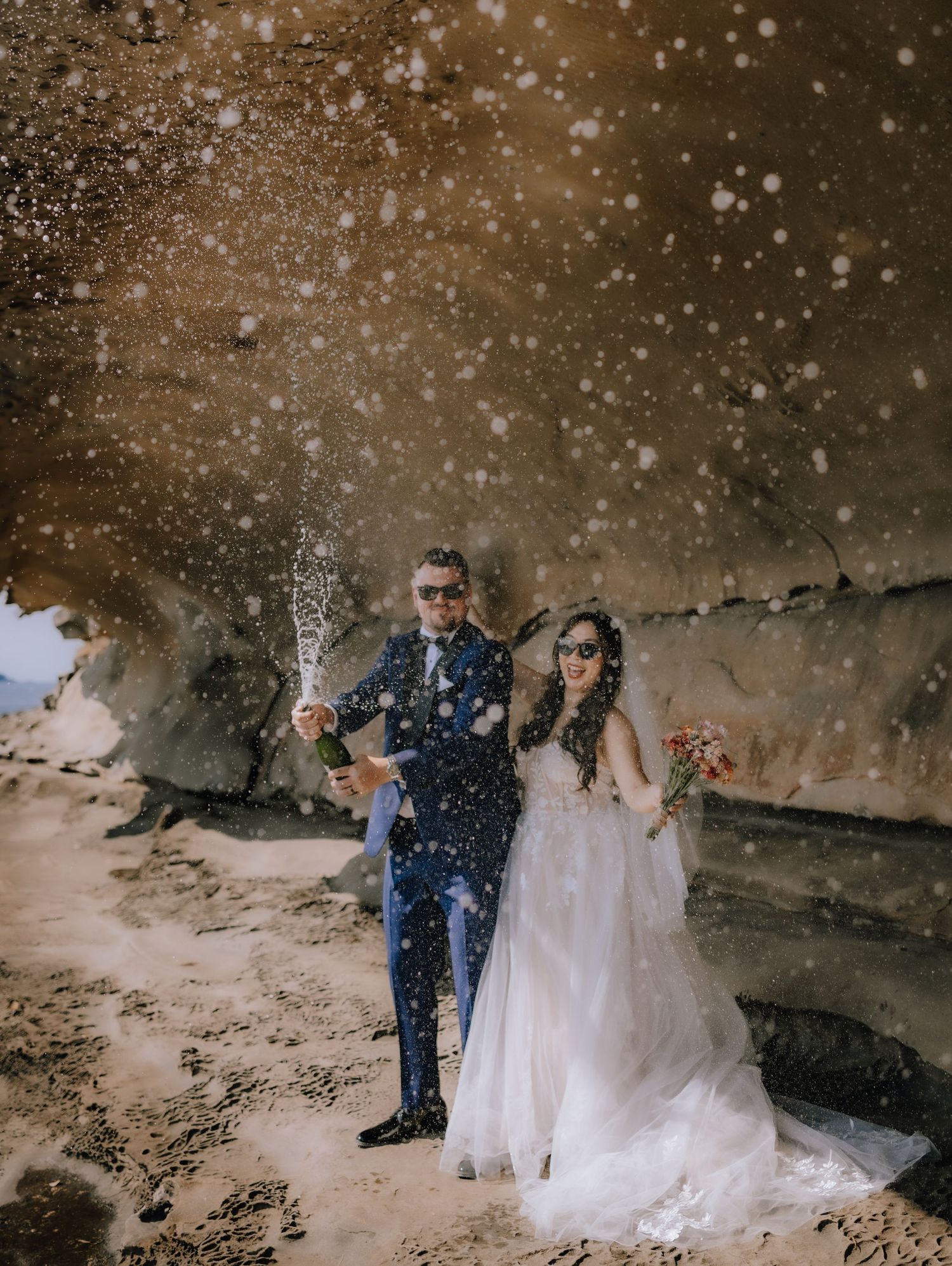 Gabriola Island Wedding Photographer, Bridal portraits, Malaspina galleries, sandstone, elopement photography, champagne spray