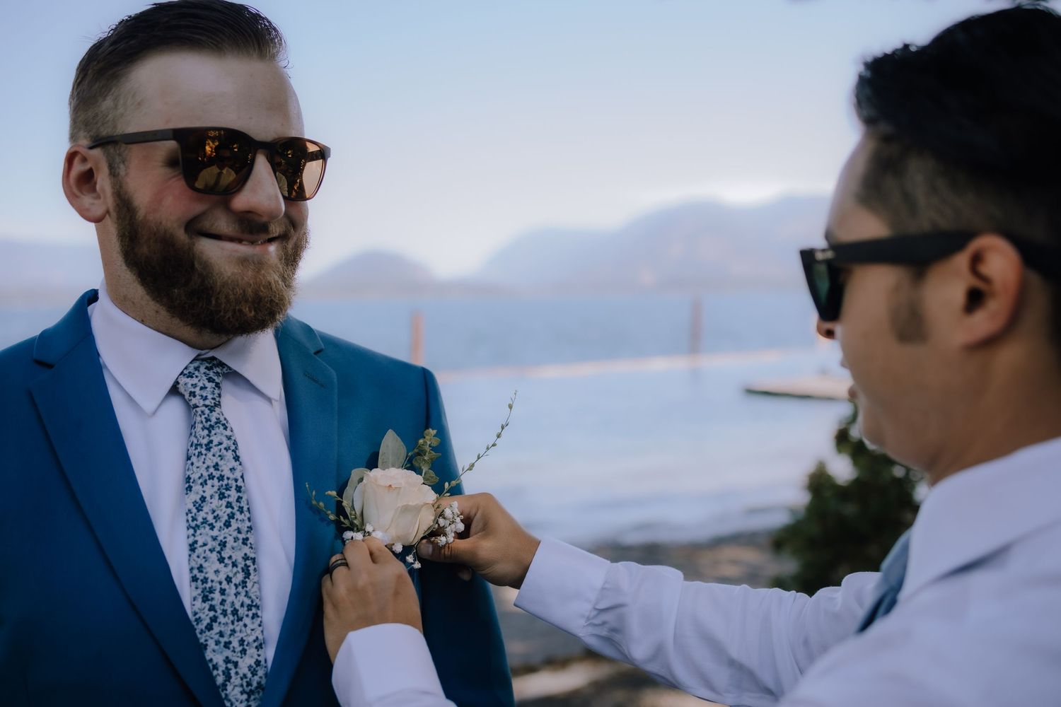 groom and groomsmen lake Cowichan wedding