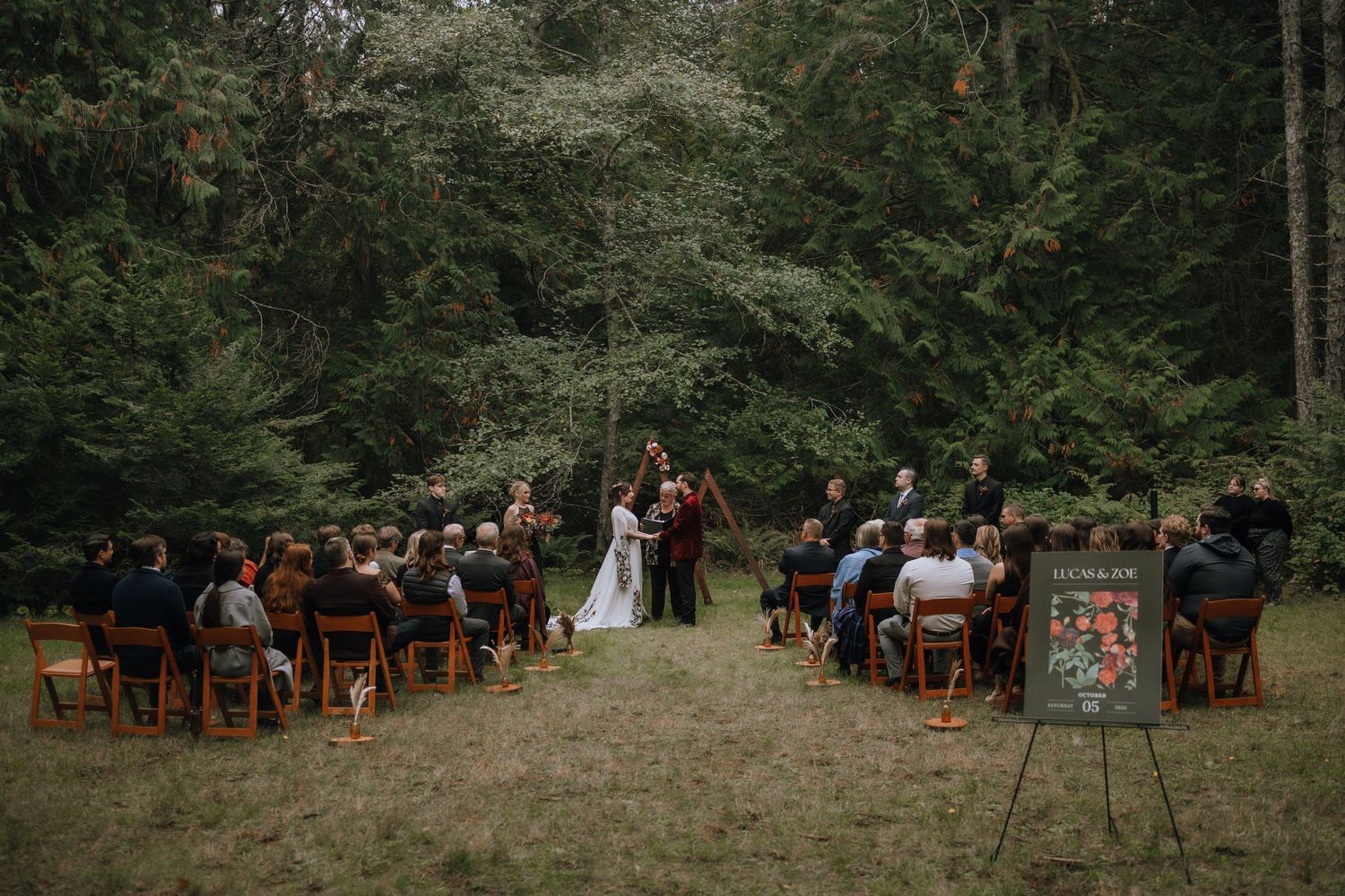 wedding ceremony at moorecroft park