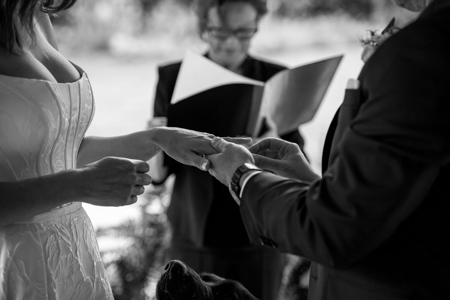 Black and white image of hands holding open books during what appears to be a religious or ceremonial gathering.