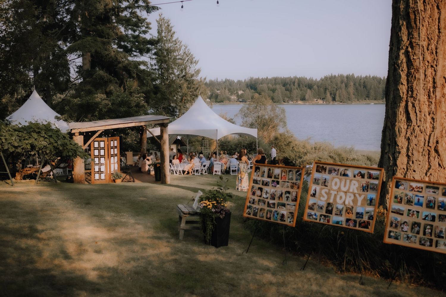 wedding reception, nanaimo wedding, vancouver island photographer, summer wedding, outdoor wedding, backyard ceremony