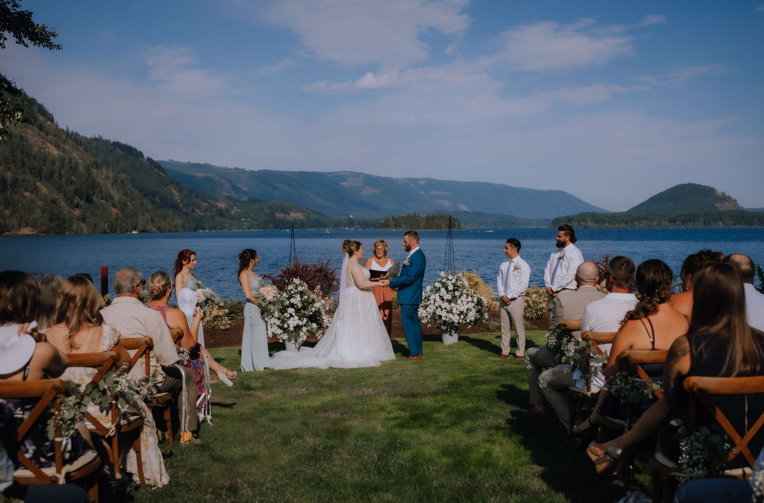 lake front wedding ceremony