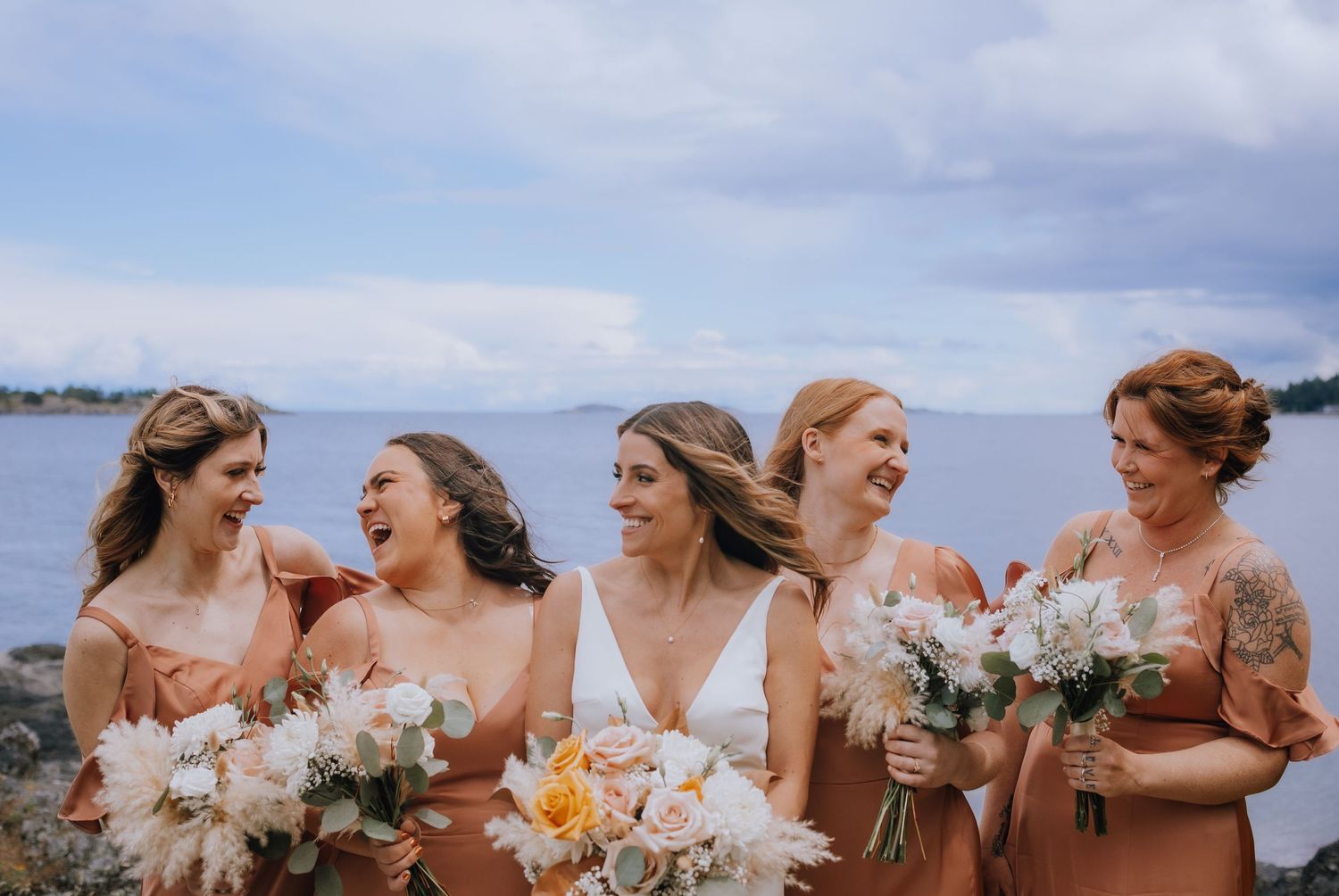 bridesmaids, wedding photos, nanoose bay bc, wedding party