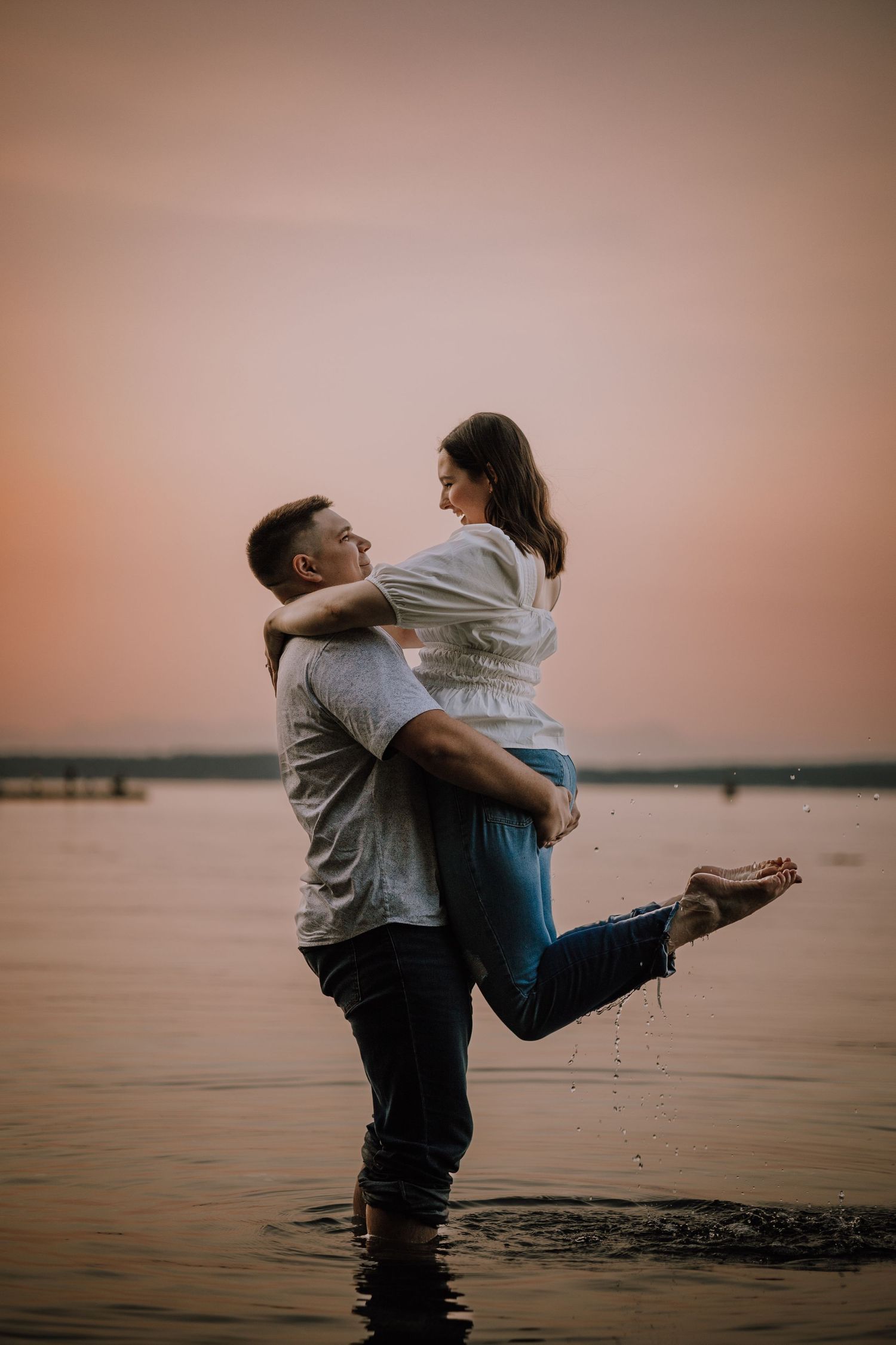 Sunset engagement photography