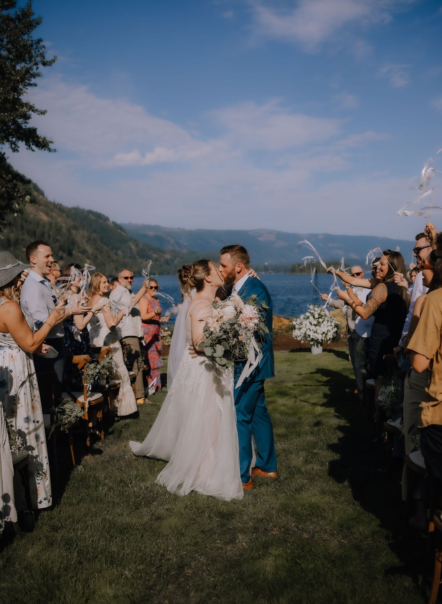 vancouver island wedding back yard