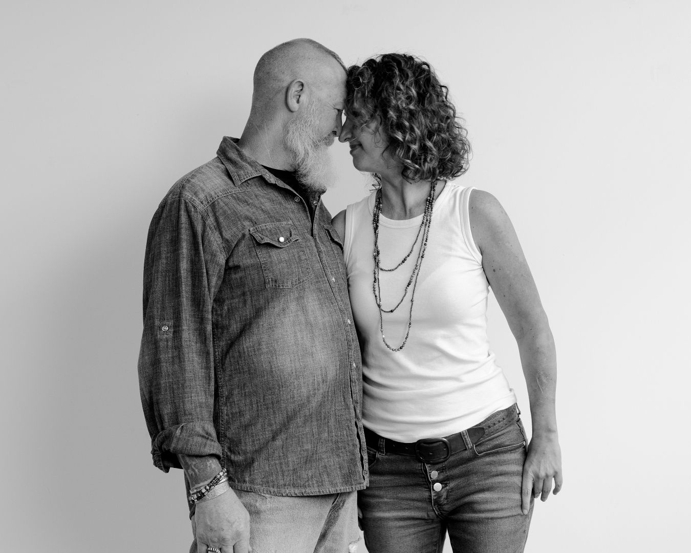 Intimate photo sequence showing couple's genuine connection and joy.
