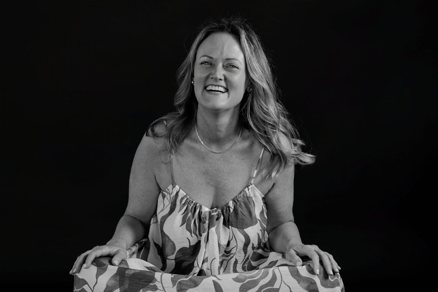 Joyful portrait series showing animated expressions and natural reactions.