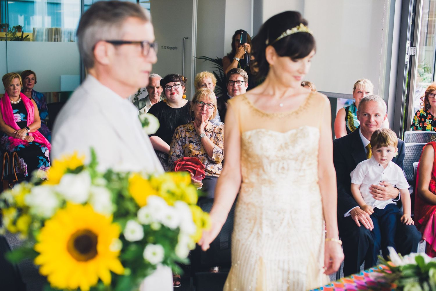natural documentary wedding photo of bride and groom in London