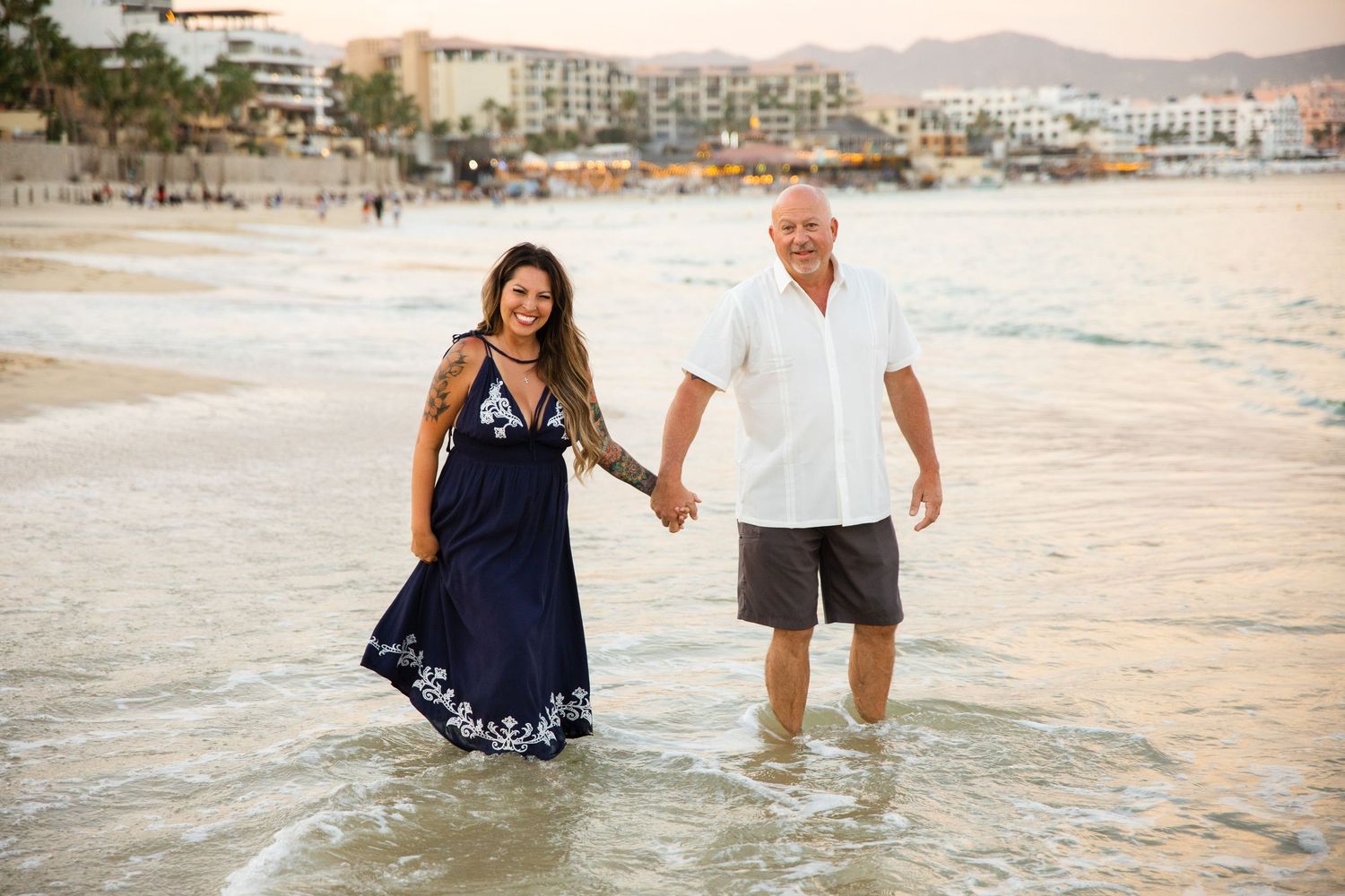 couple on beach in Cabo San Lucas