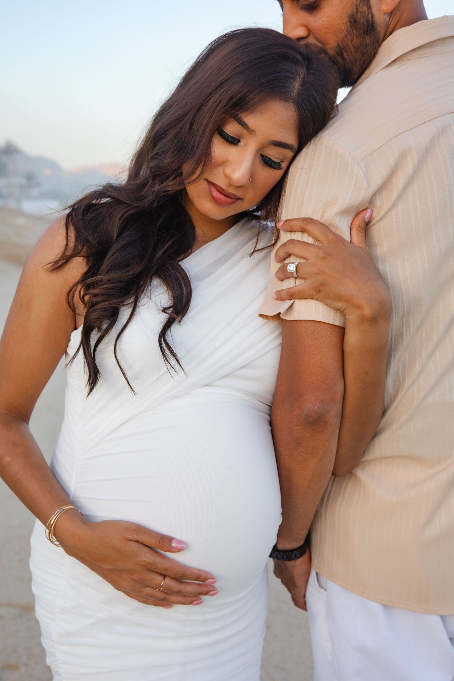 pregnant woman on beach in Cabo San Lucas
