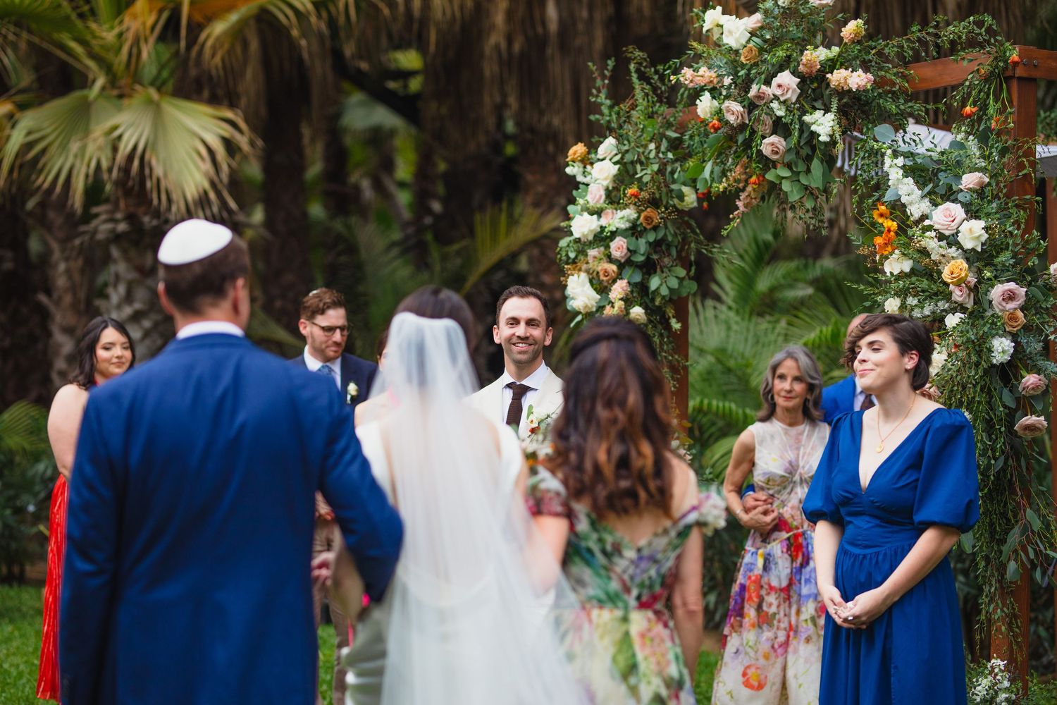 jewish bride and groom during intimate ceremony in Cabo at ACRE Resort