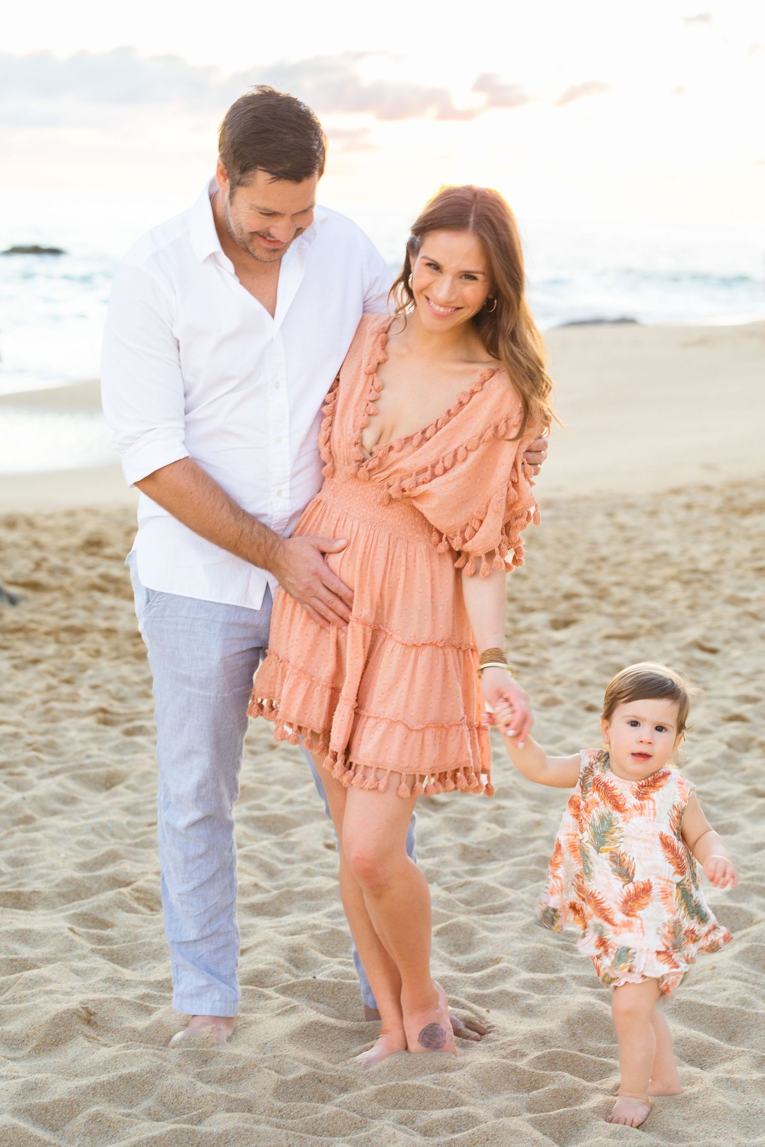 family  on beach in Cabo San Lucas