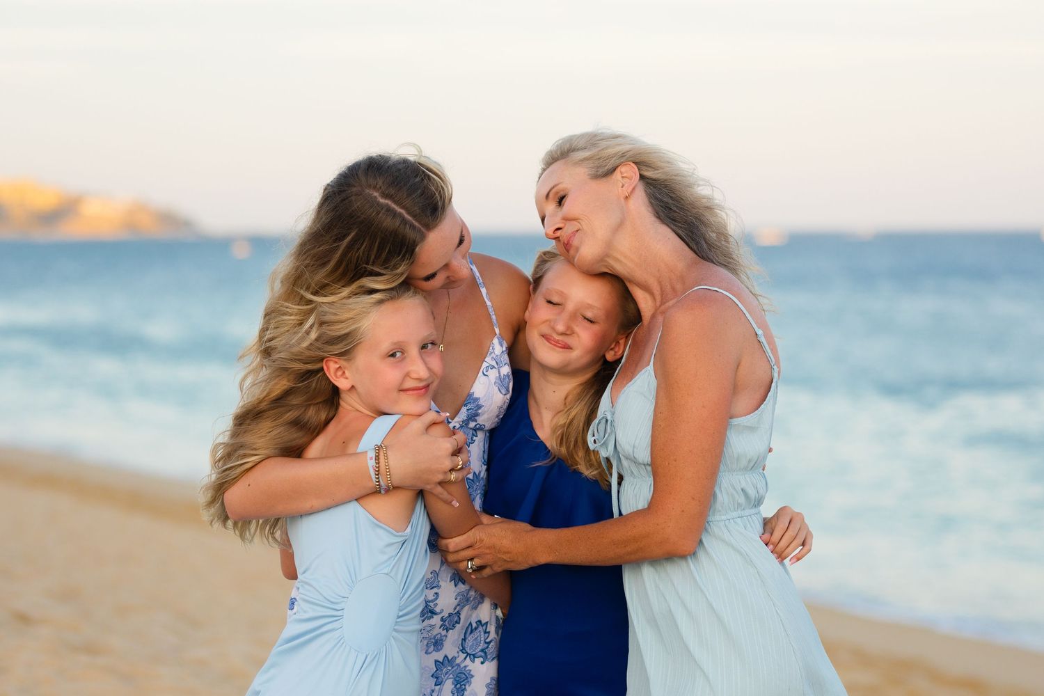 family  on beach in Cabo San Lucas
