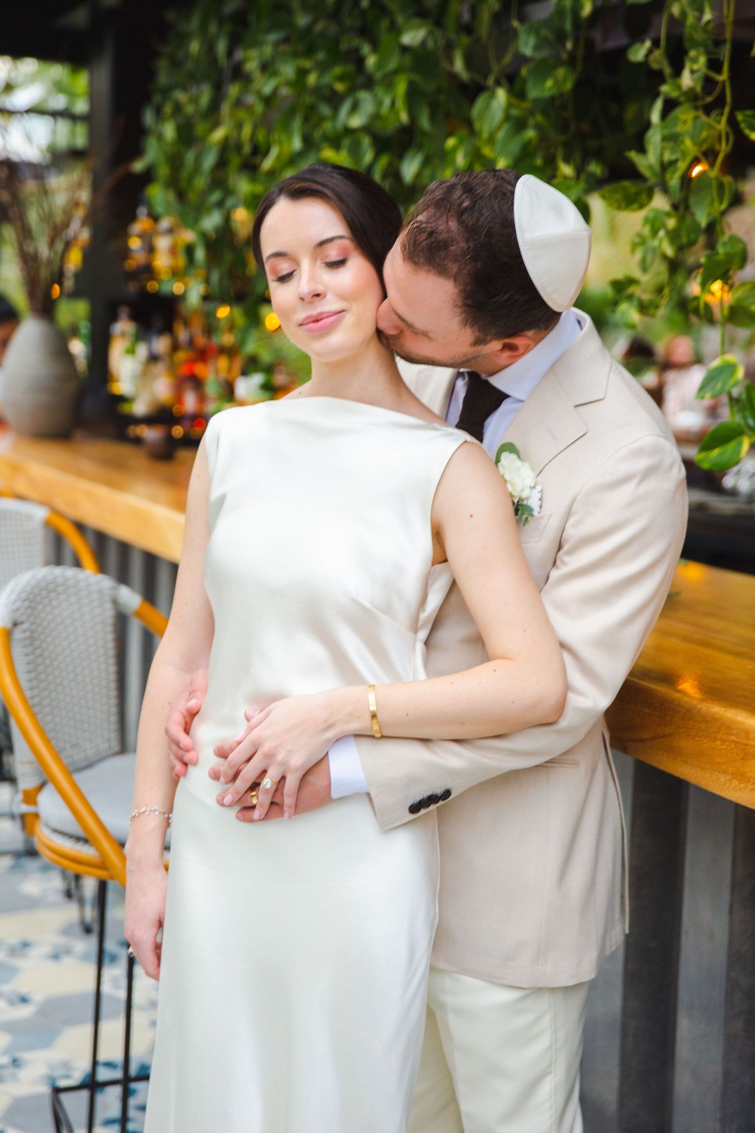 jewish bride and groom having an intimate wedding in Cabo at ACRE Resort