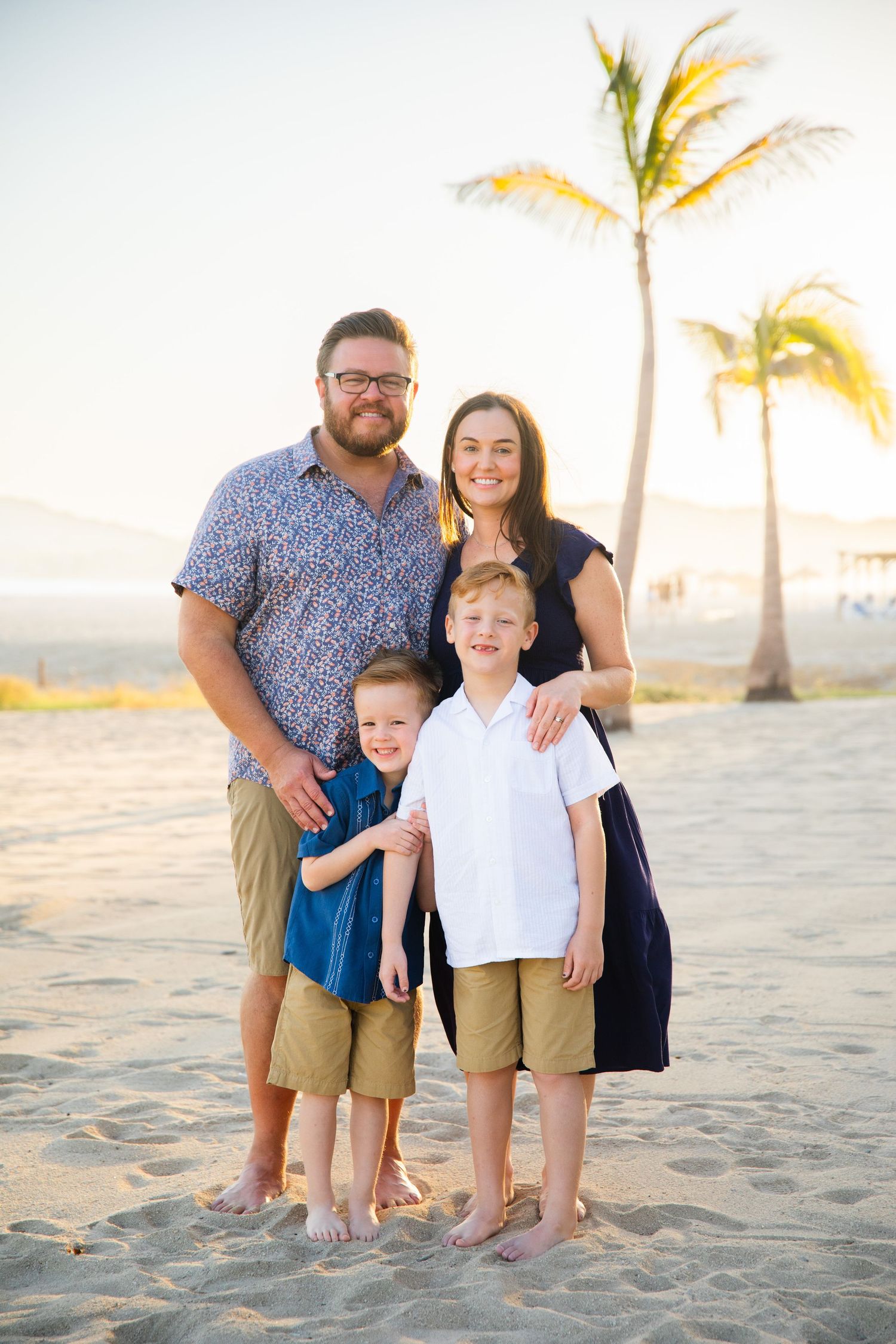 family  on beach in Cabo San Lucas