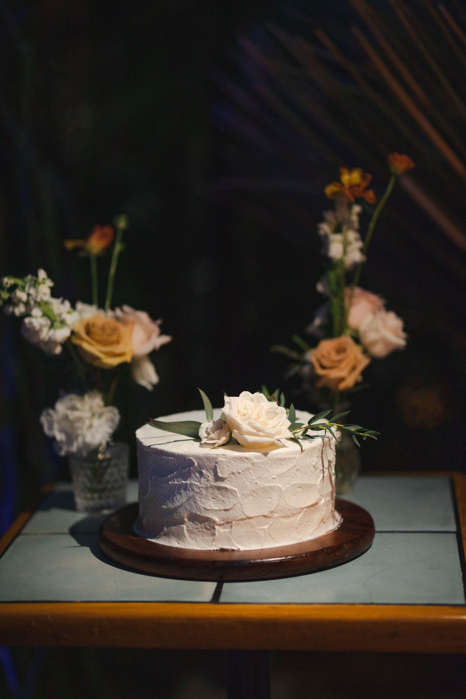 intimate wedding cake in Cabo at ACRE Resort
