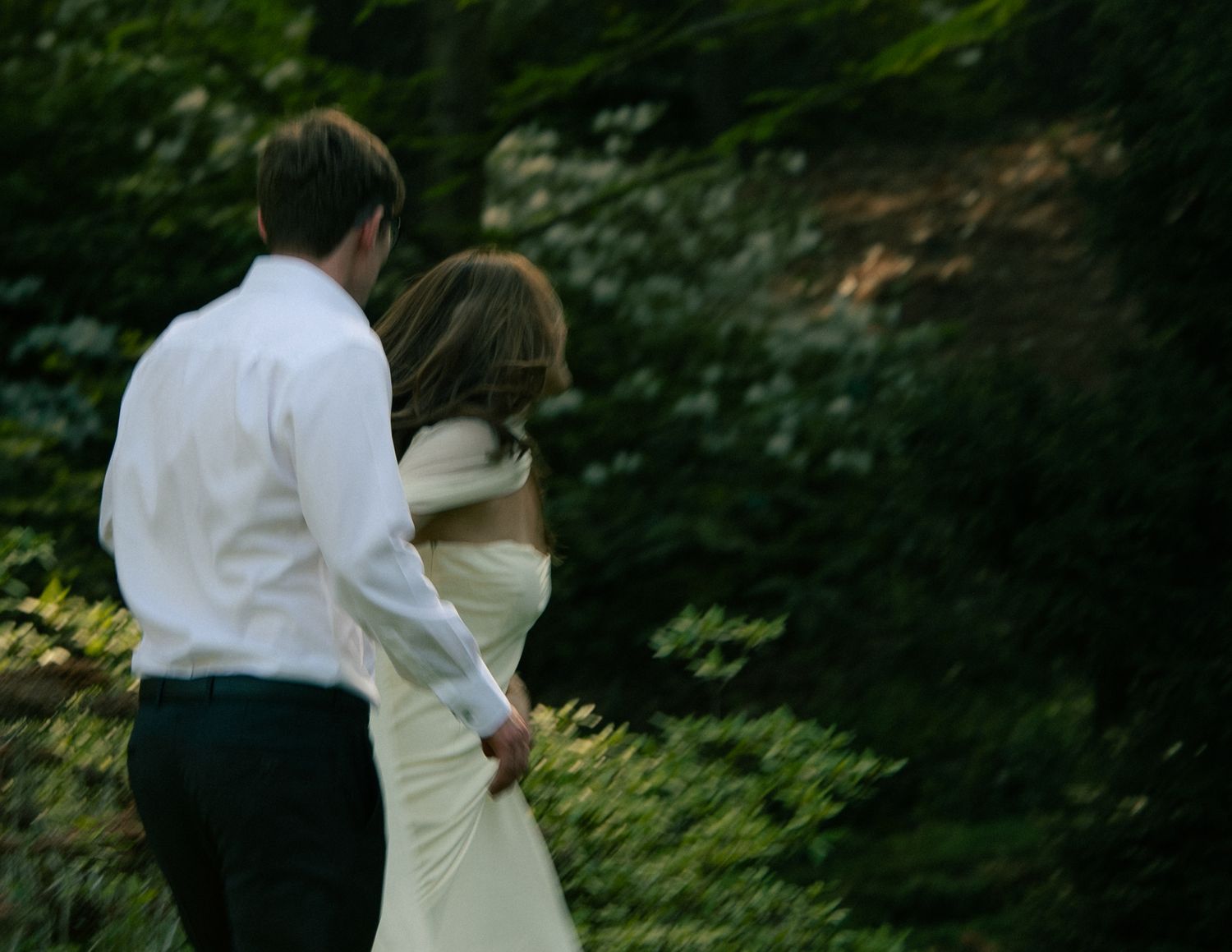 dreamy cinematic whimsical engagement photos at duke gardens by raleigh nc photographer