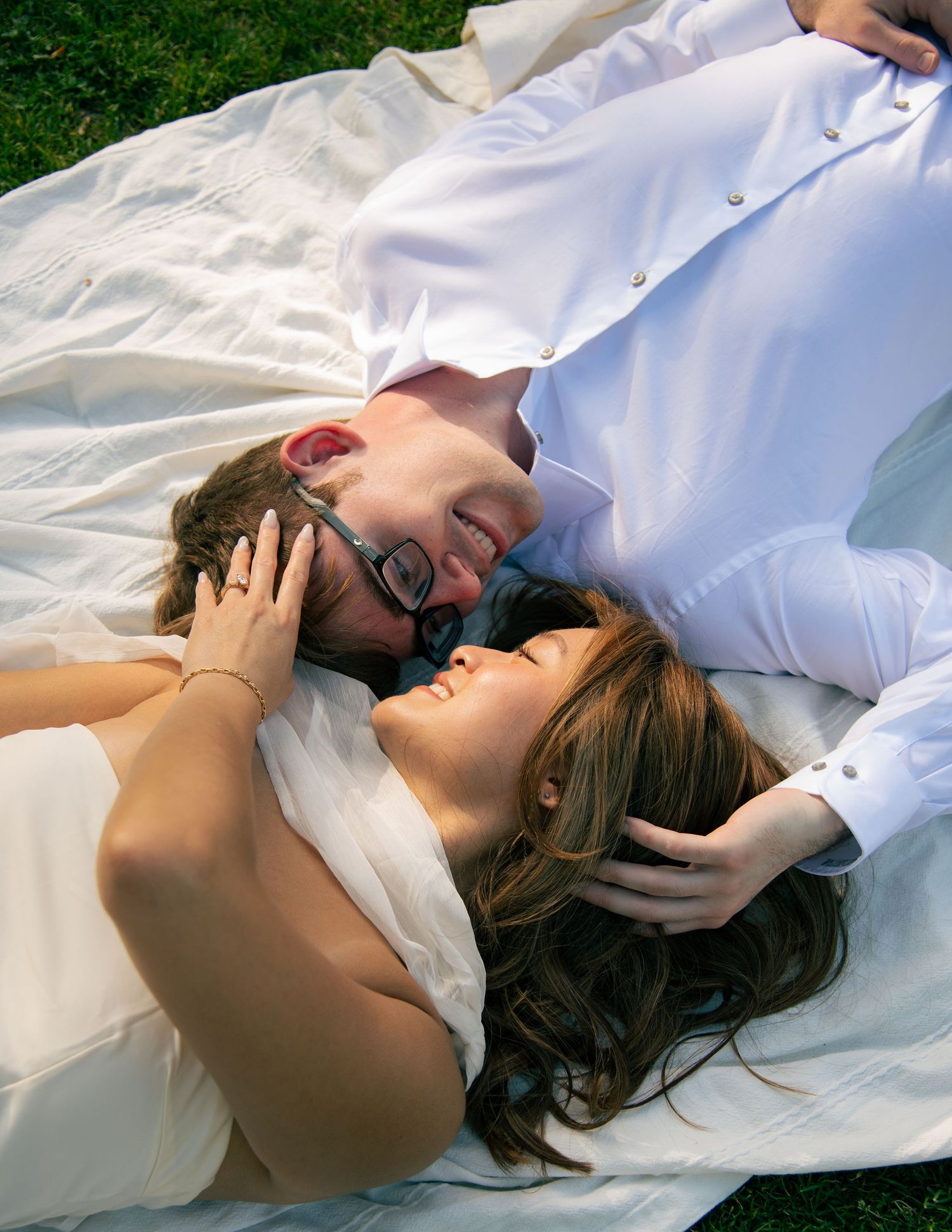 dreamy cinematic whimsical engagement photos at duke gardens by raleigh nc photographer