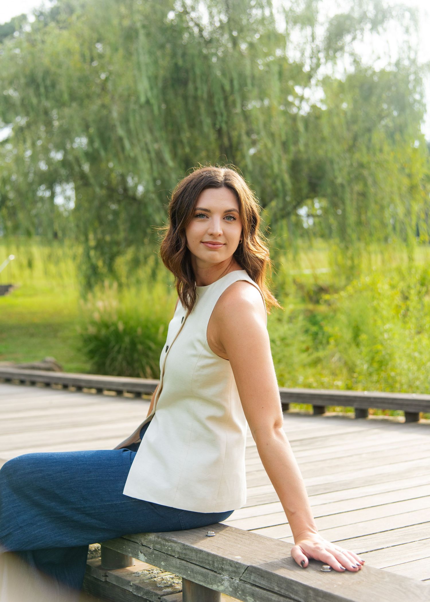 Solo portrait session at the NC Museum of Art for headshots and branding.