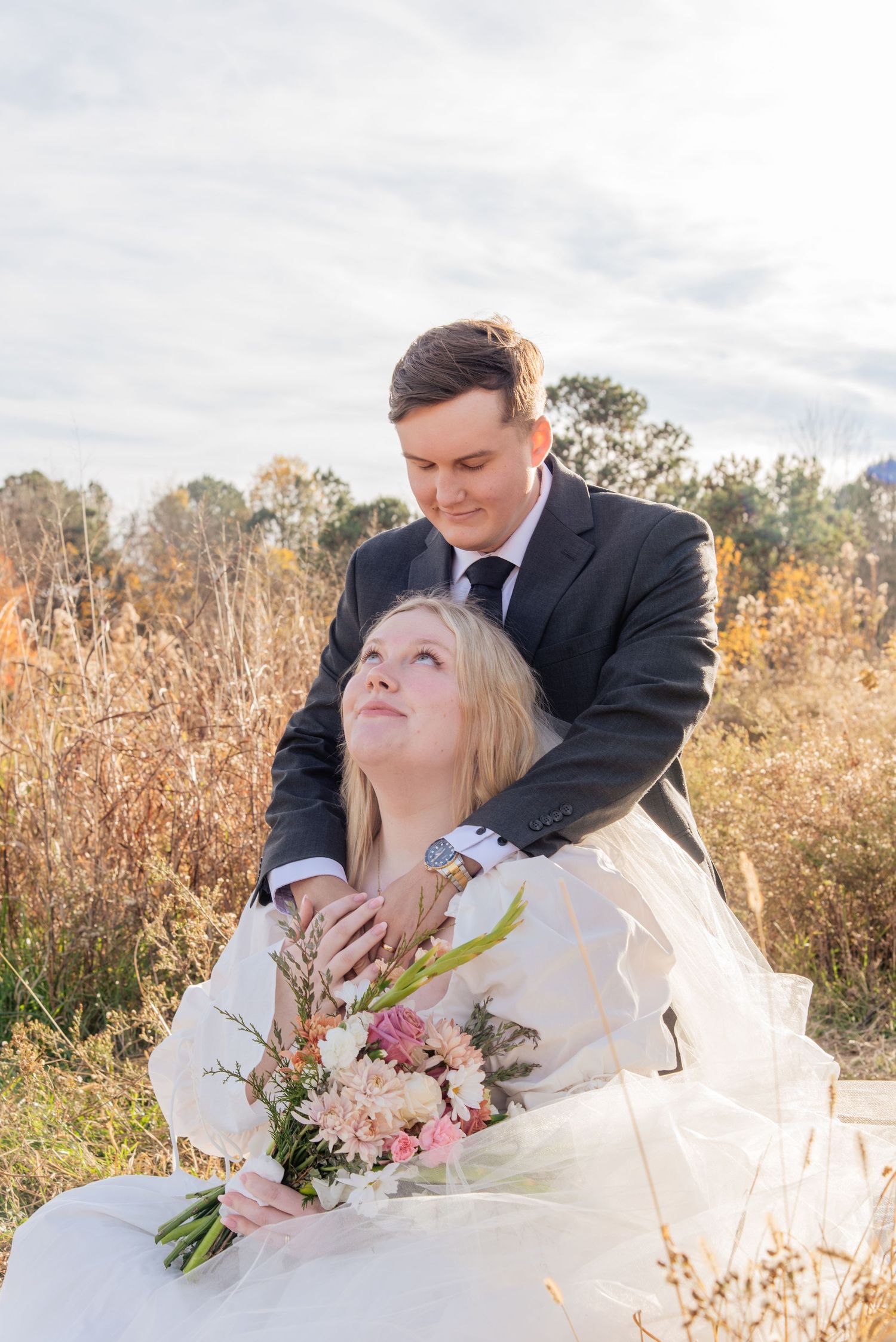 Elopement photos at the NC Museum of Art in Raleigh, NC