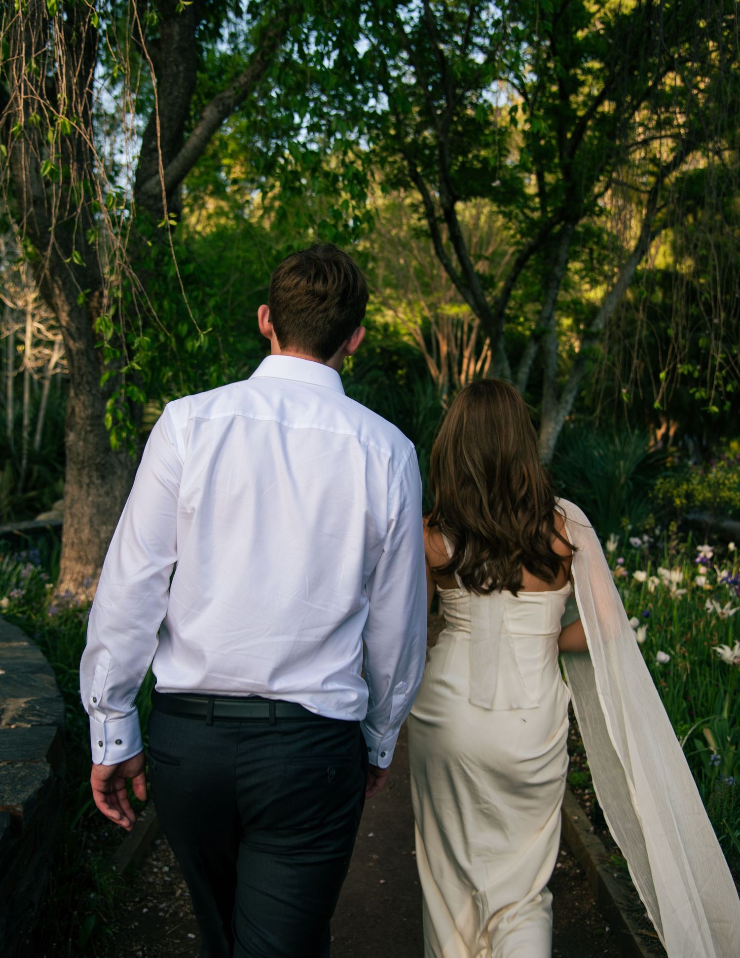 dreamy cinematic whimsical engagement photos at duke gardens by raleigh nc photographer