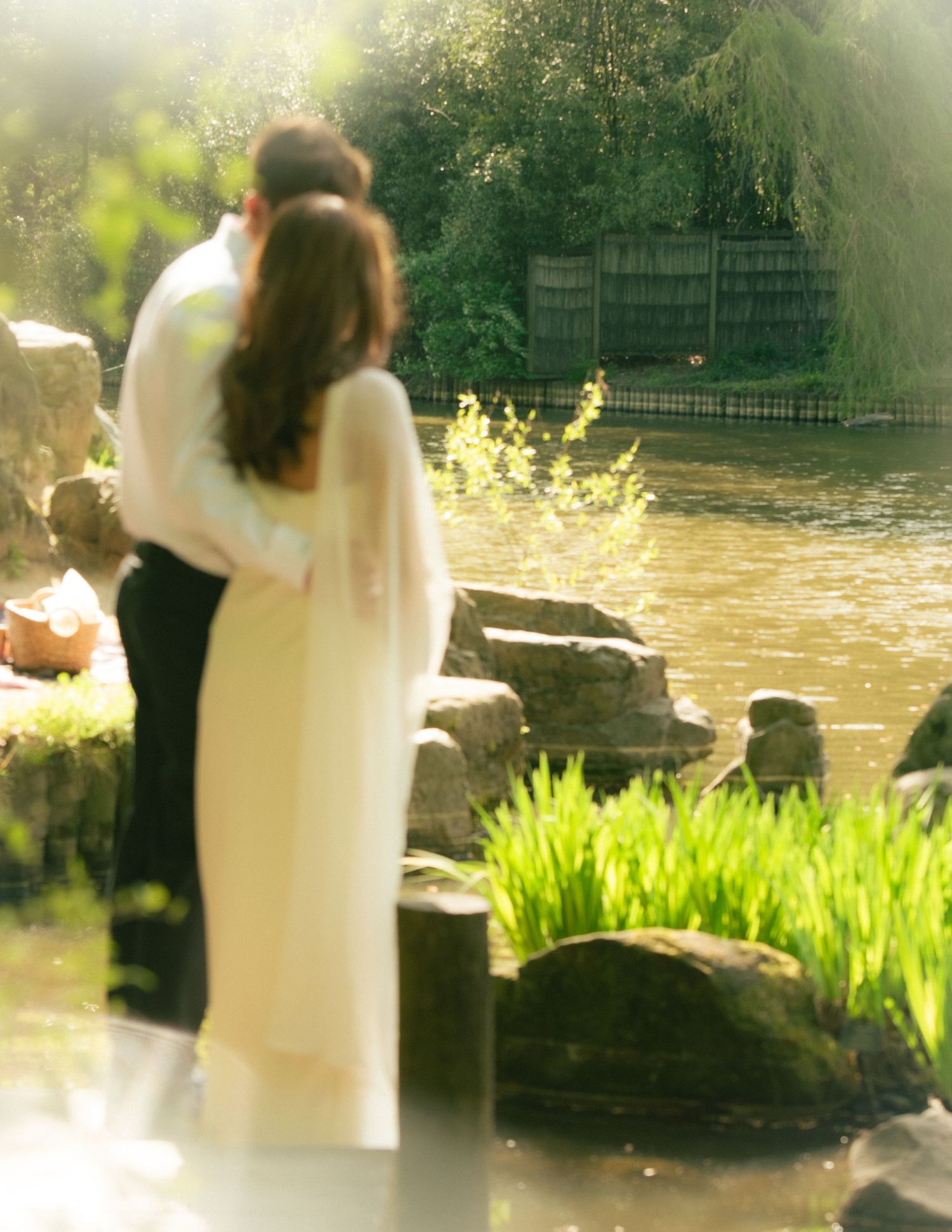 dreamy cinematic whimsical engagement photos at duke gardens by raleigh nc photographer