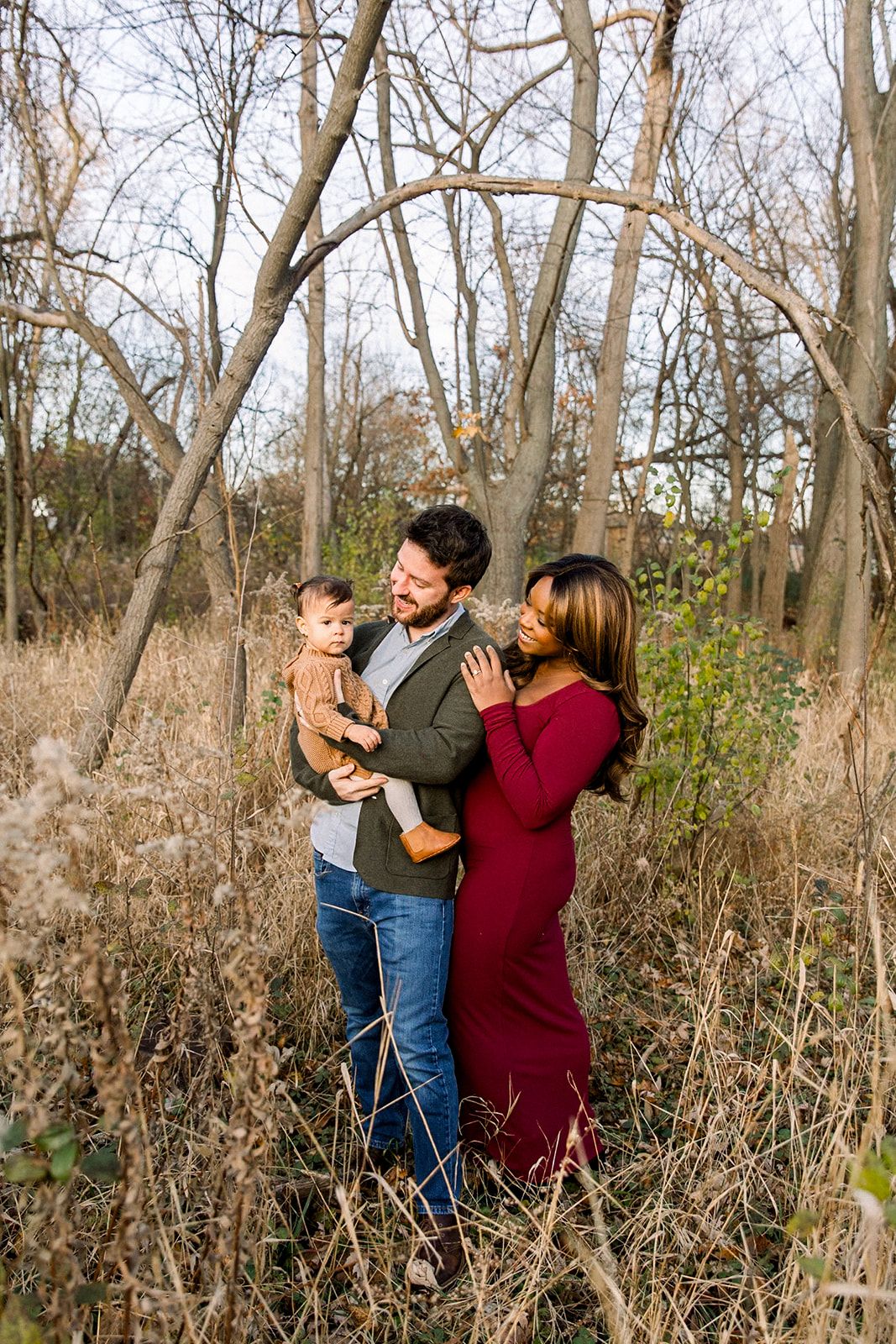 family photographers, fall outdoor mini session for a chicago suburban young family in Beverly