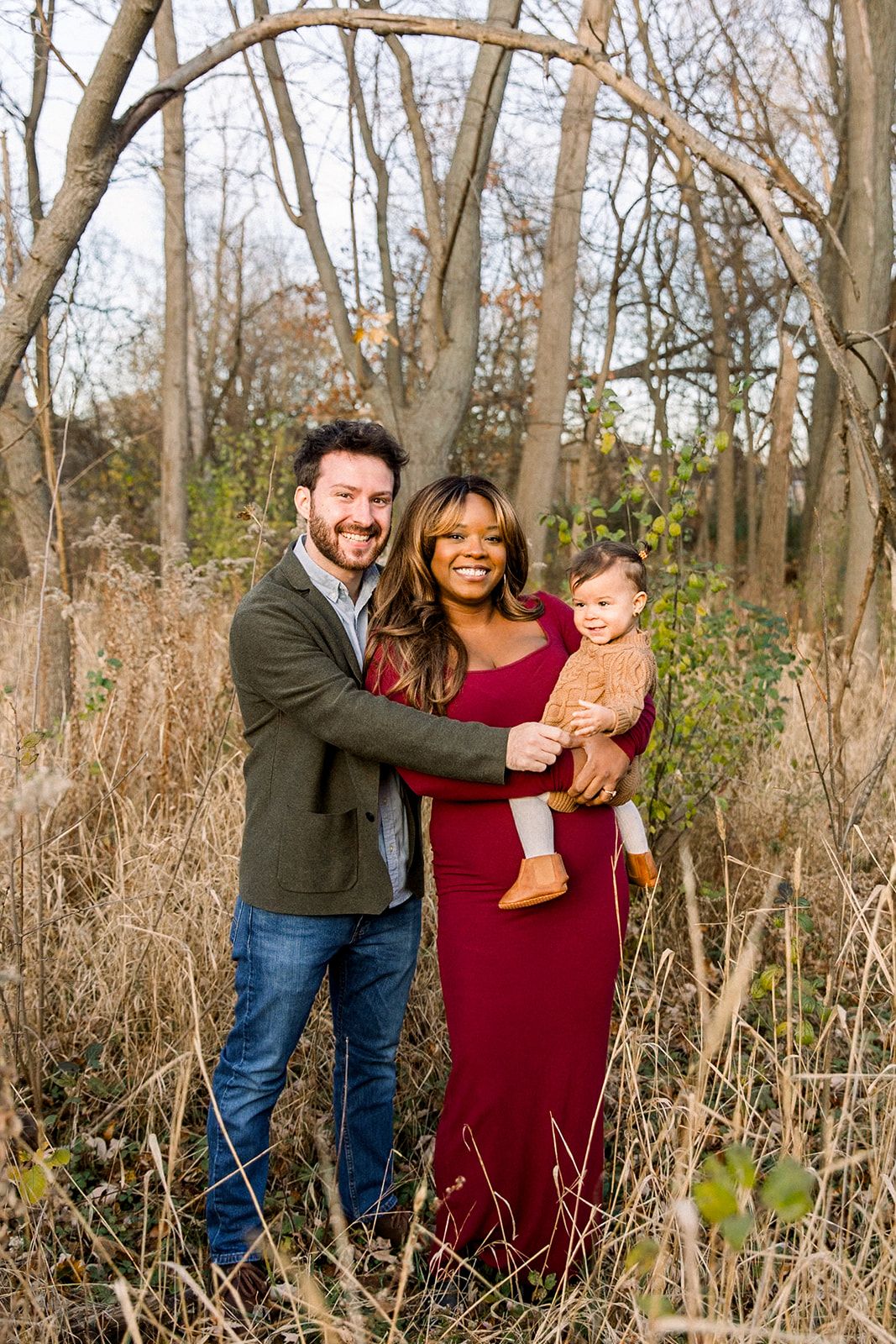family photographers, fall outdoor mini session for a chicago suburban young family in Beverly