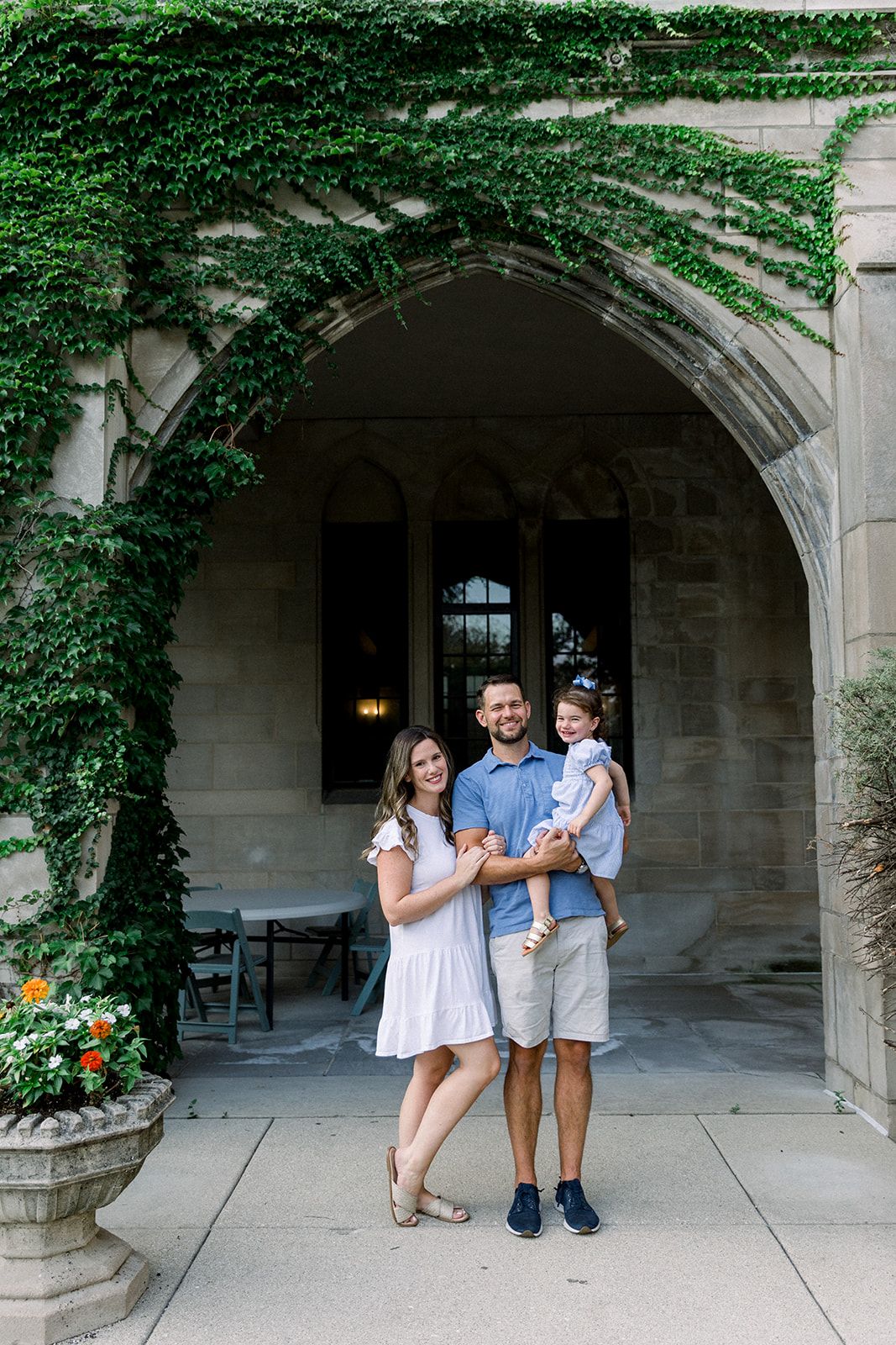 Chicago family photographers, image of family fall photoshoot at dominican university