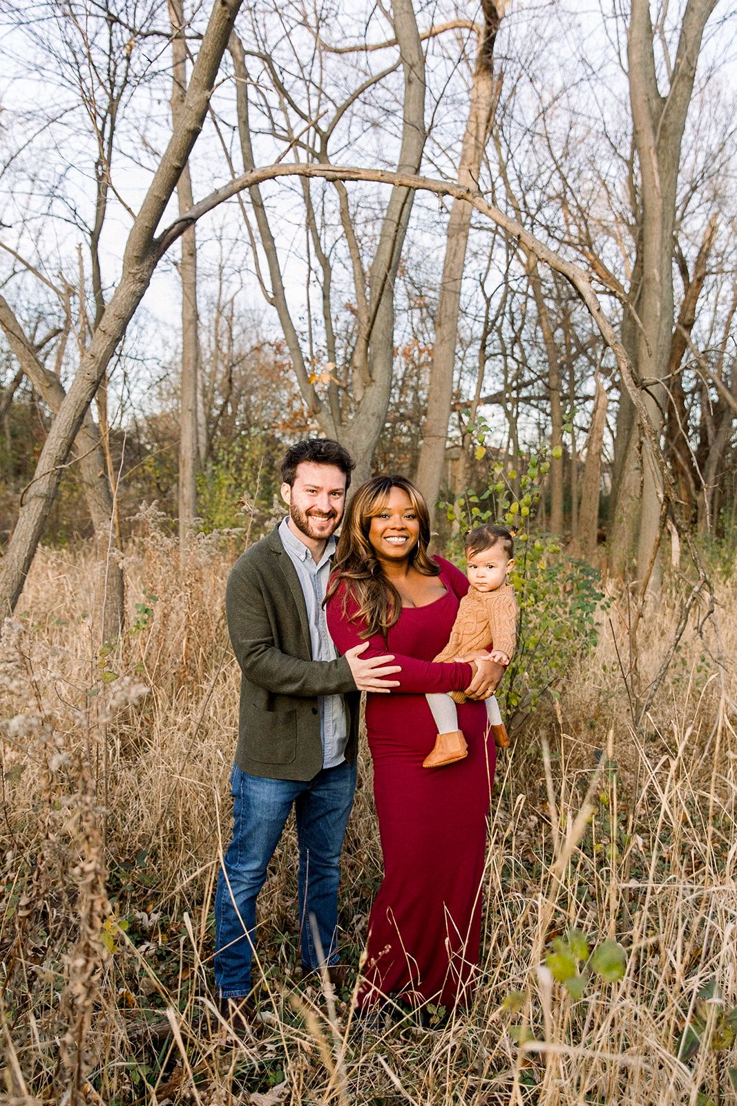 family photographers, fall outdoor mini session for a chicago suburban young family in Beverly