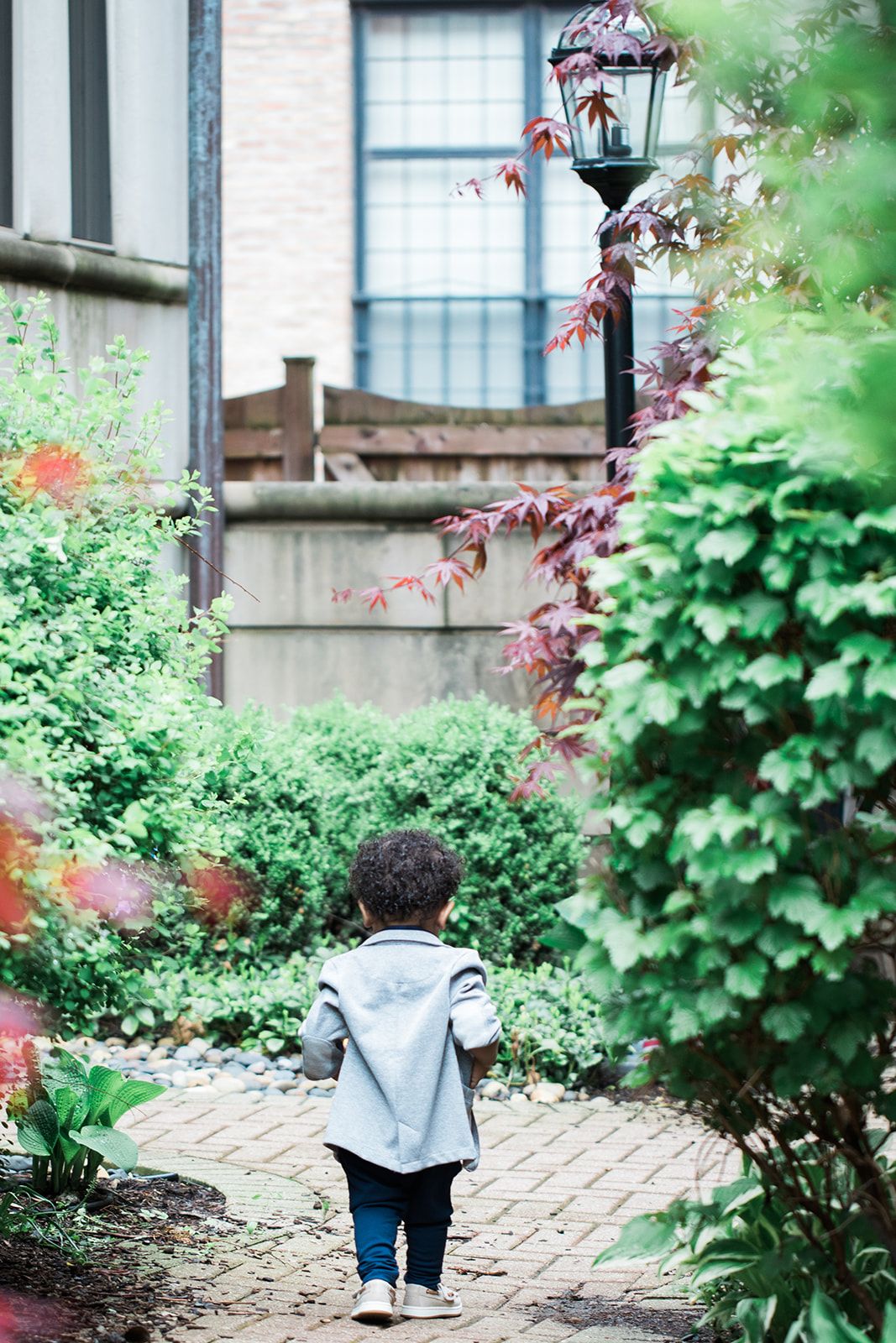 Family photography near me, outdoor home mini session for a young family