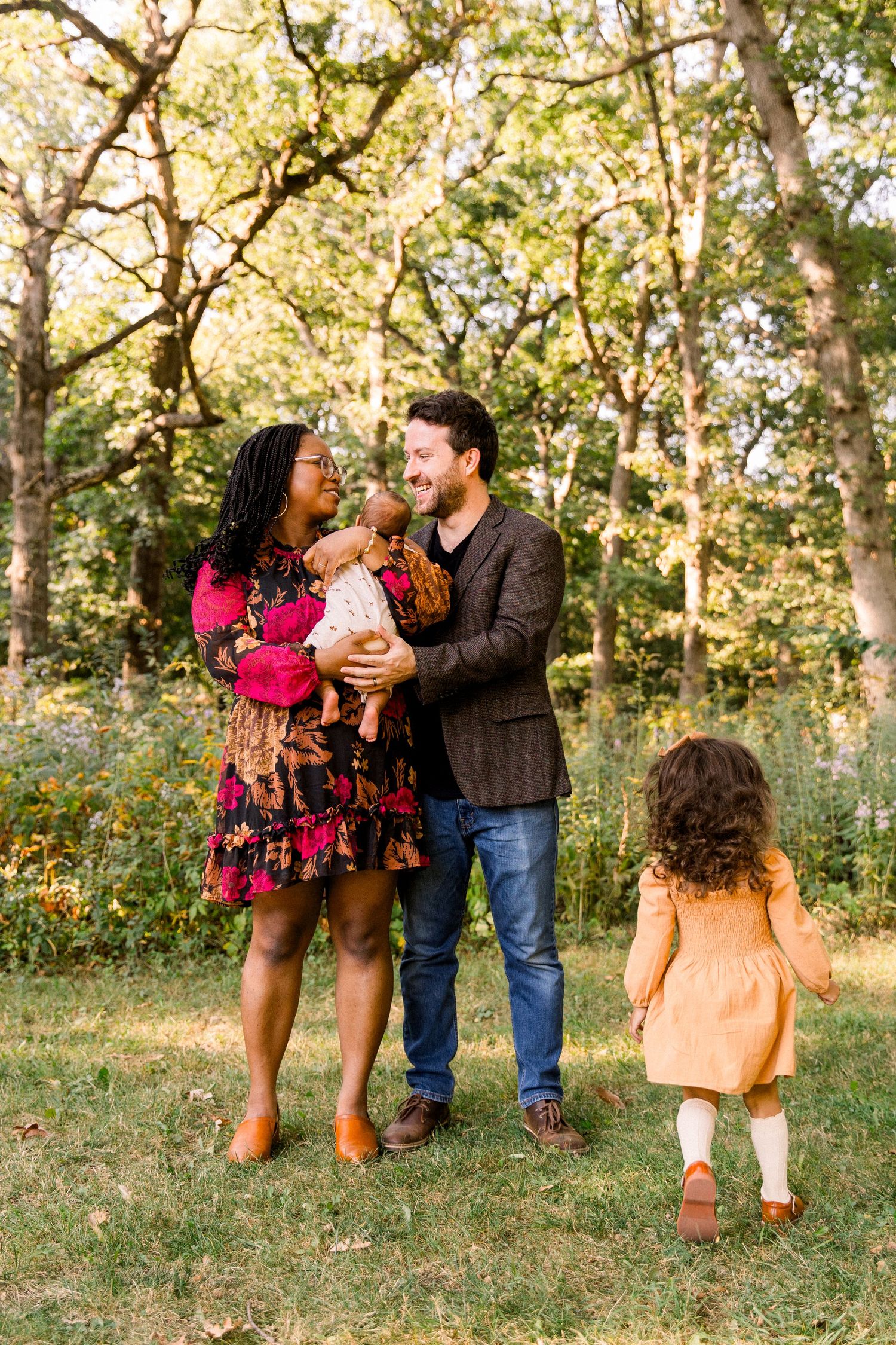 Family photography, outdoor fall chicago suburbs mini session for a young family