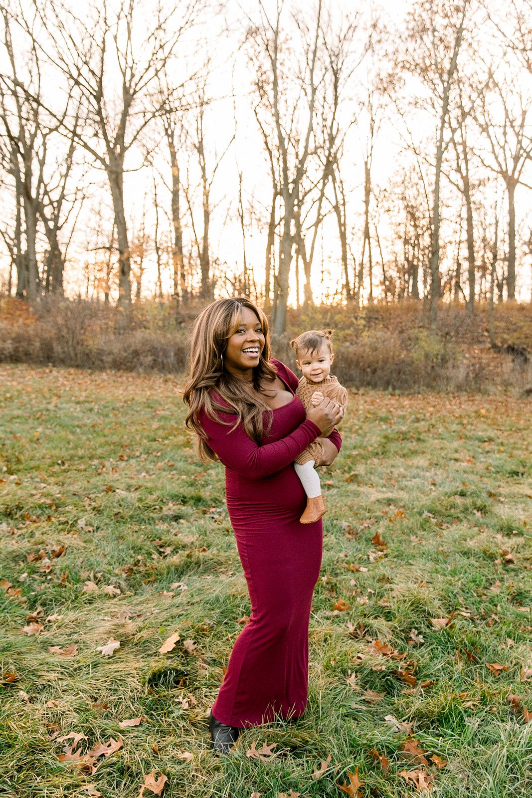 family photographers, fall outdoor mini session for a chicago suburban young family in Beverly