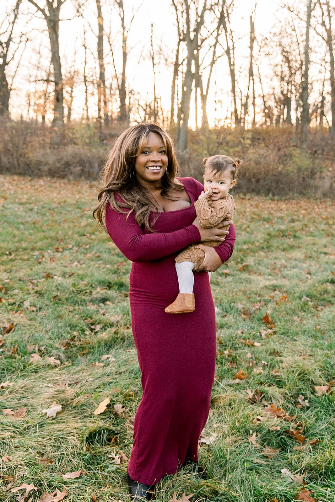 family photographers, fall outdoor mini session for a chicago suburban young family in Beverly