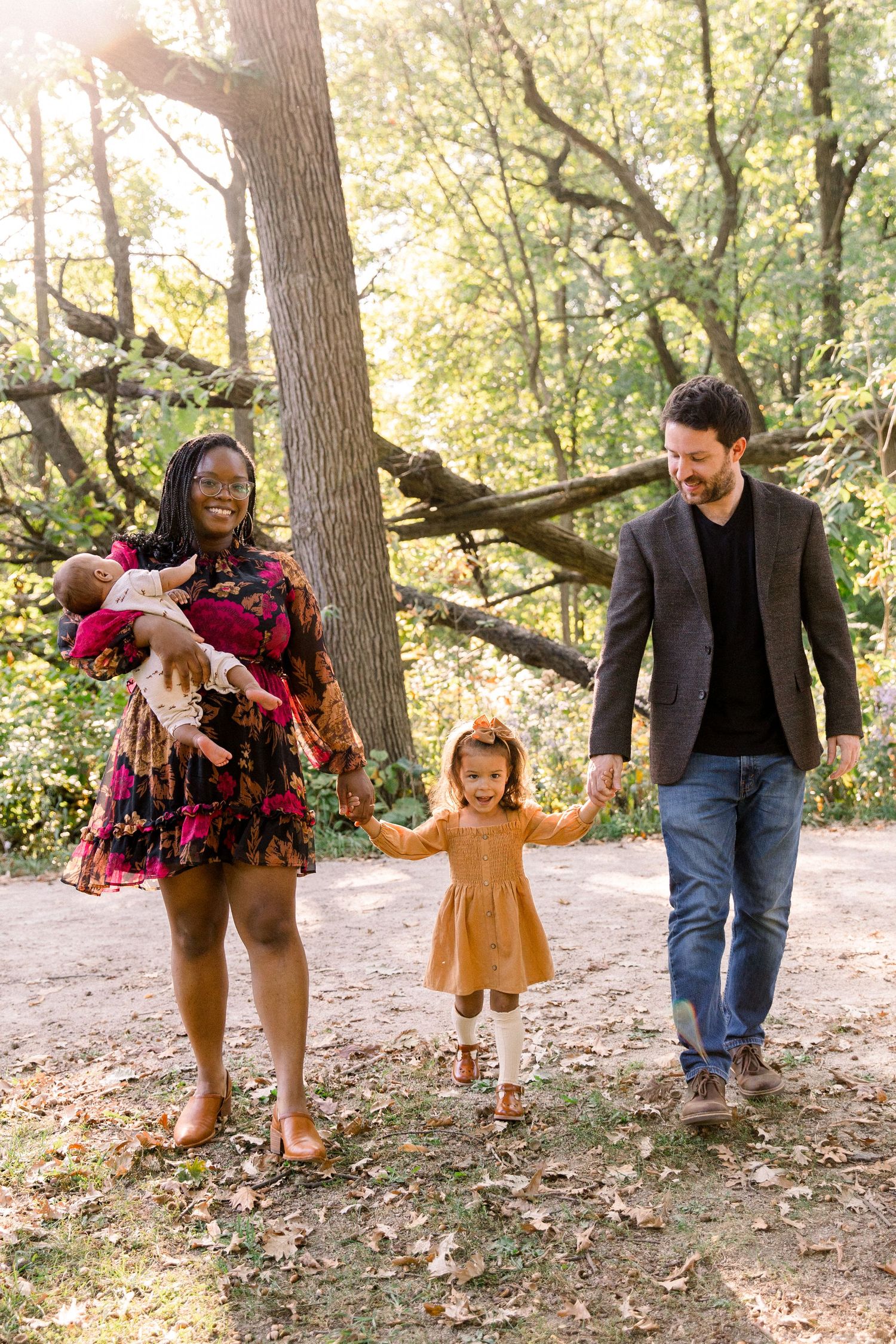 Family photography, outdoor fall chicago suburbs mini session for a young family