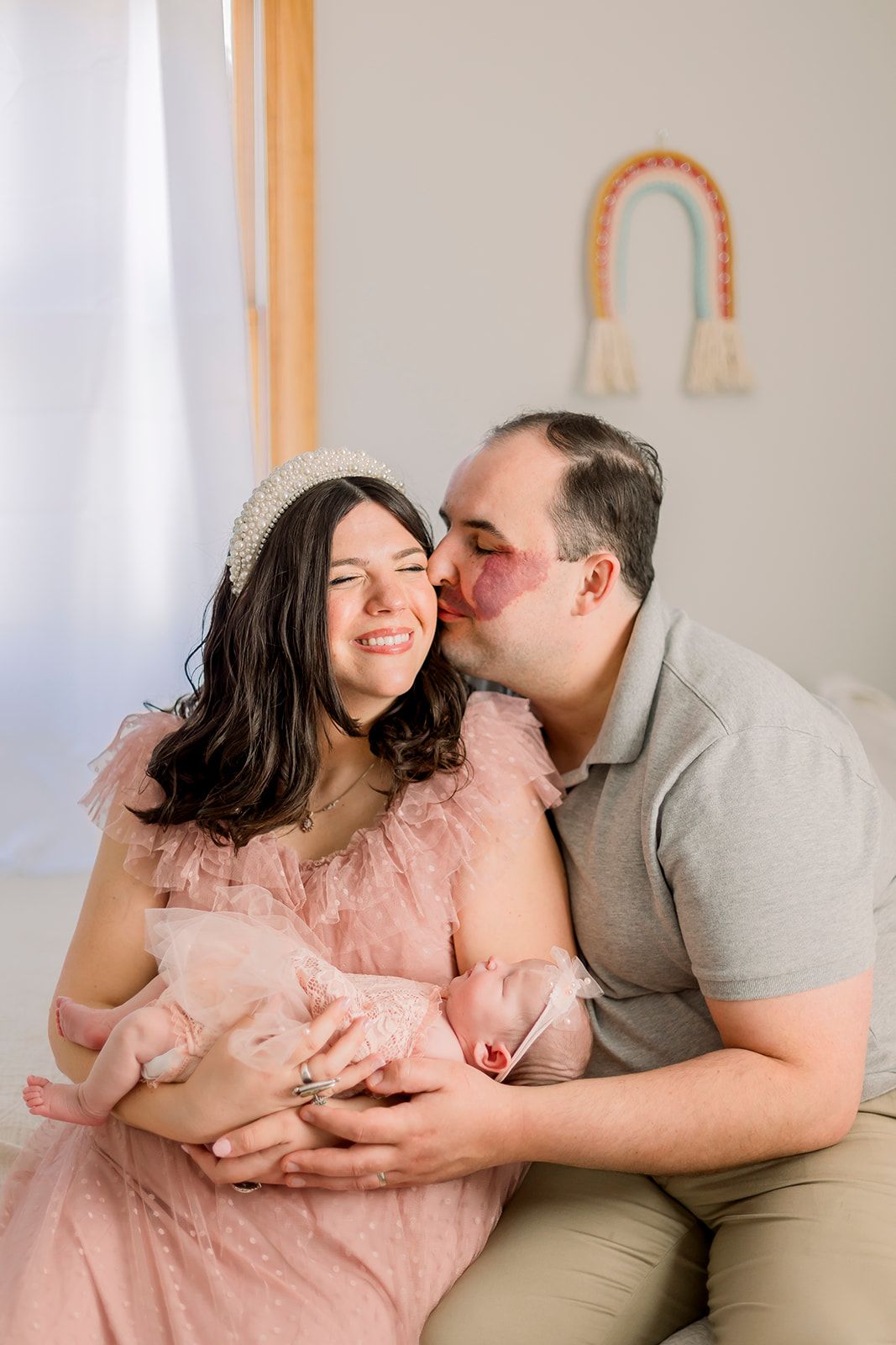 Chicago newborn photographer, in home newborn photoshoot for a young family