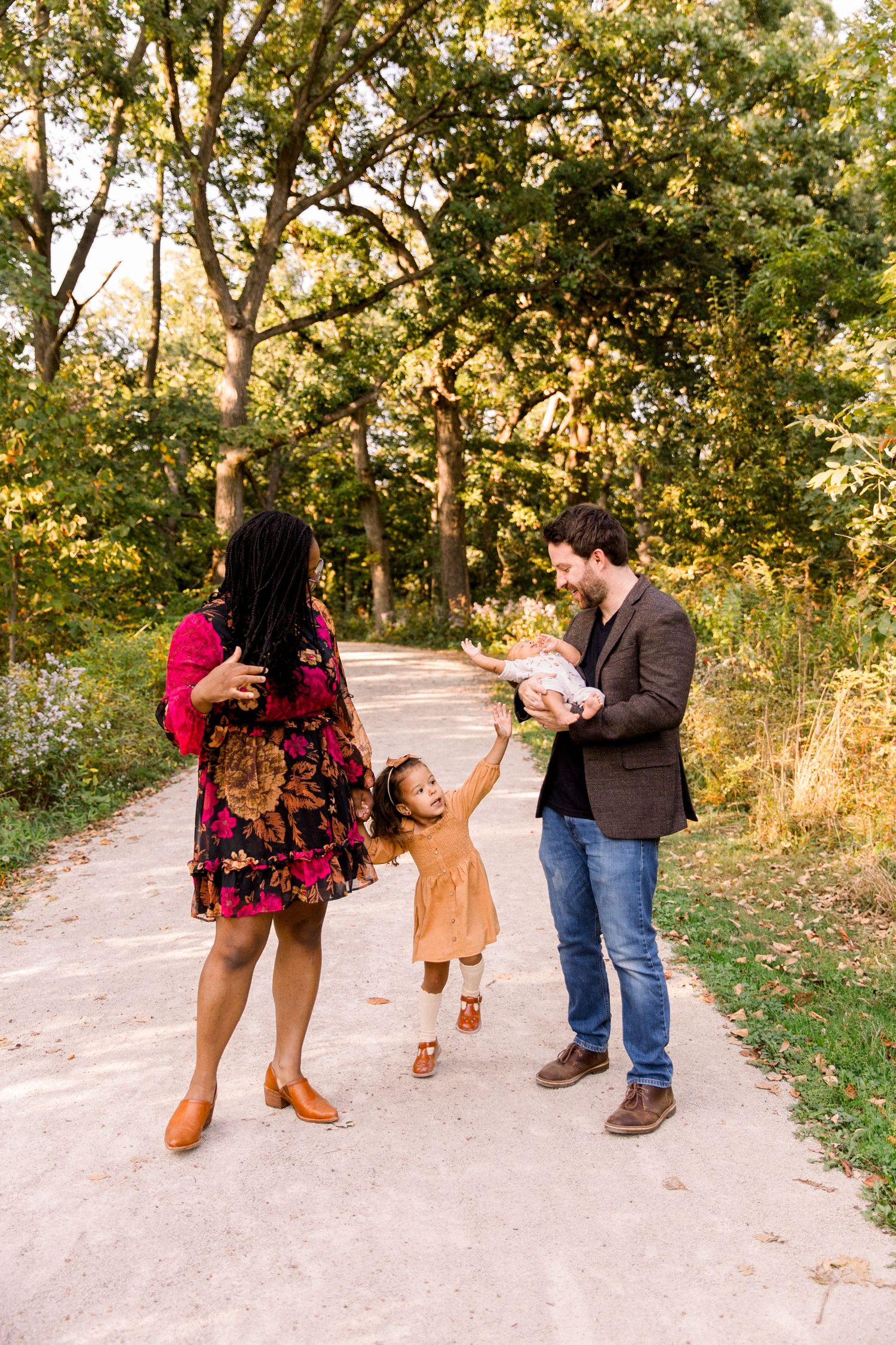 Family photography, outdoor fall chicago suburbs mini session for a young family
