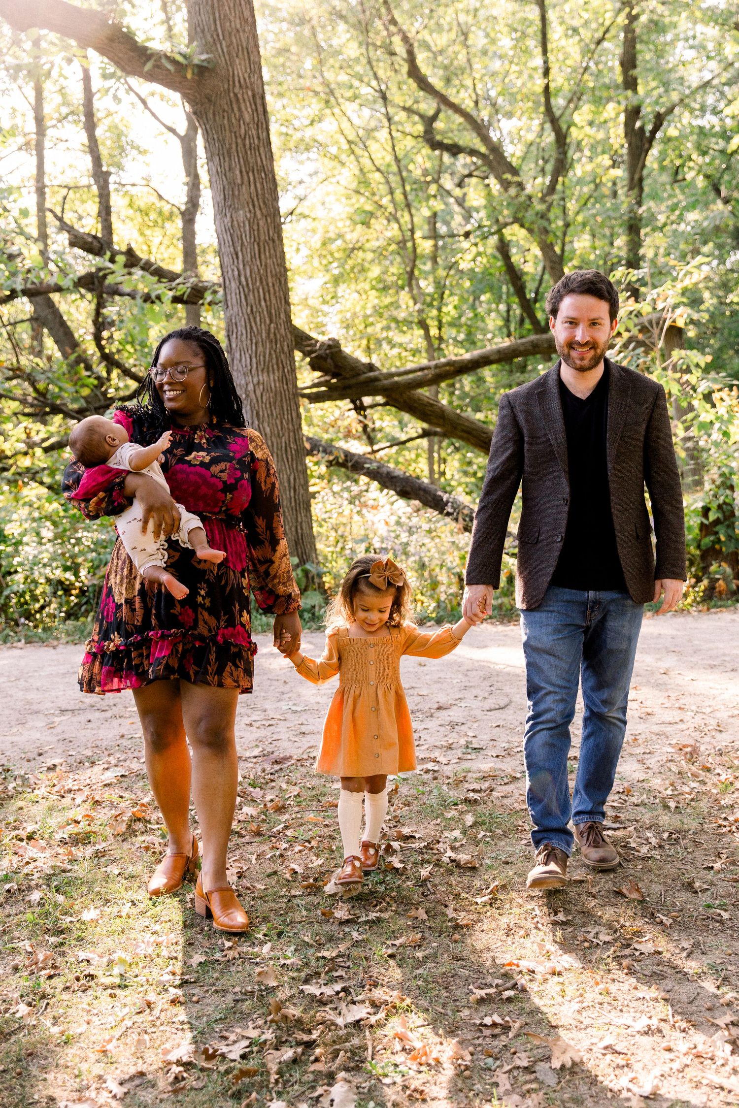Family photography, outdoor fall chicago suburbs mini session for a young family