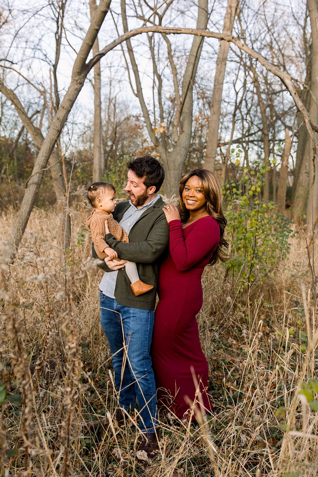 family photographers, fall outdoor mini session for a chicago suburban young family in Beverly