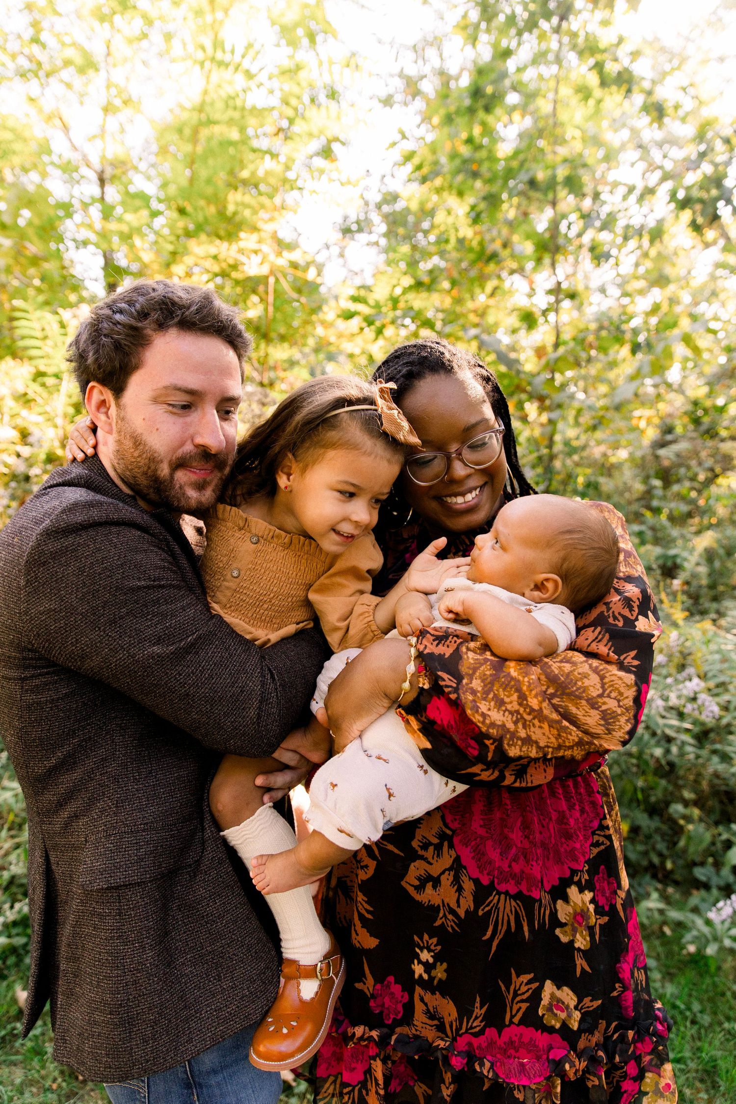 Family photography, outdoor fall chicago suburbs mini session for a young family
