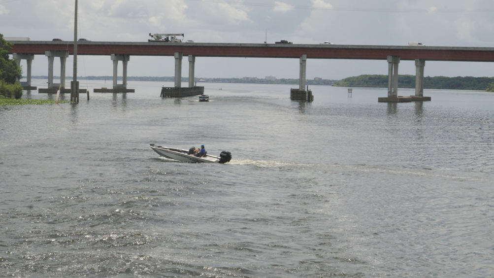 Still image of people on a boat in the ST. Johns River in Sanford, FL.
