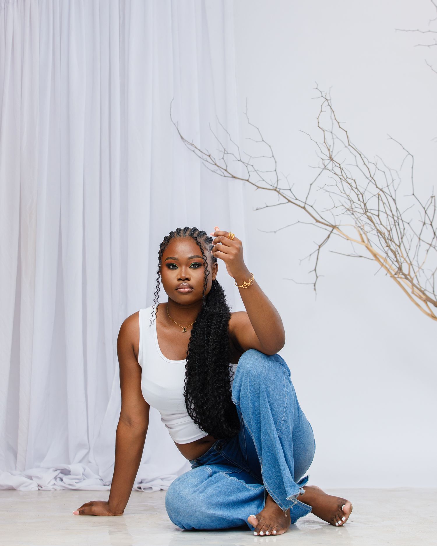 Studio portrait in Accra by The BLUEshutter, Ghanaian female photographer.