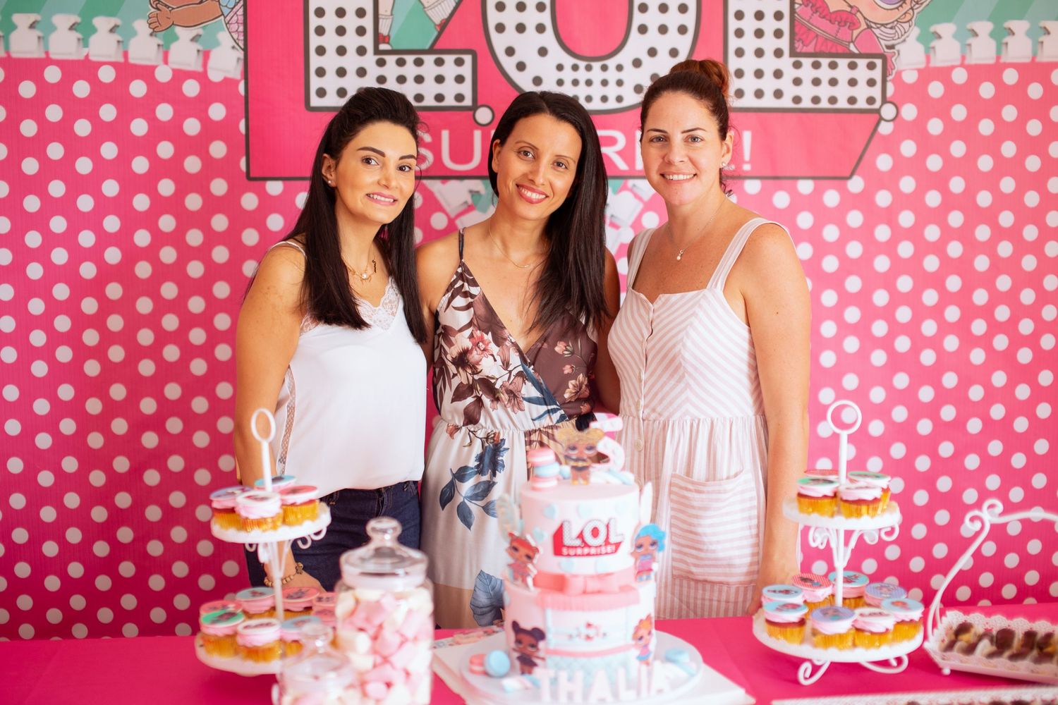 Colorful 5th birthday party setup with balloons and themed decor