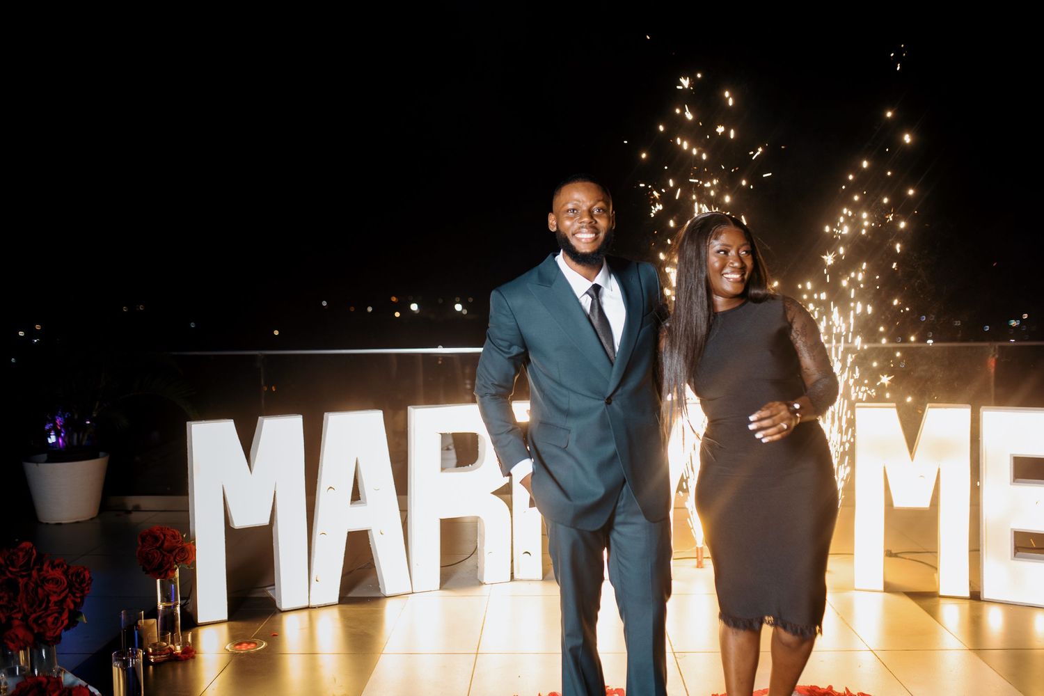 Emotional reaction during surprise marriage proposal in Accra