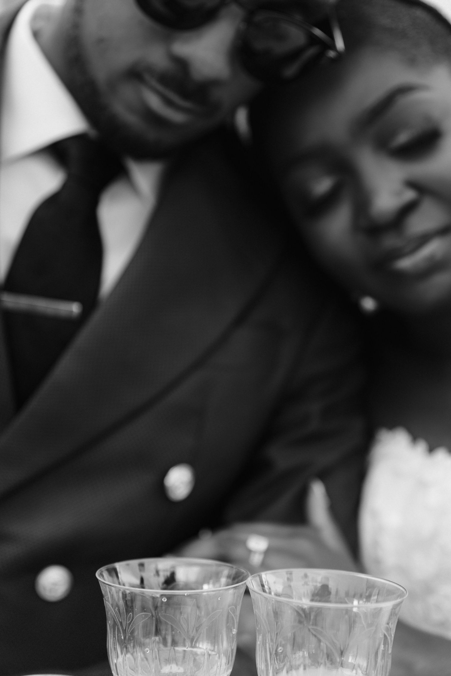 Stylish Ghanaian couple wedding portrait