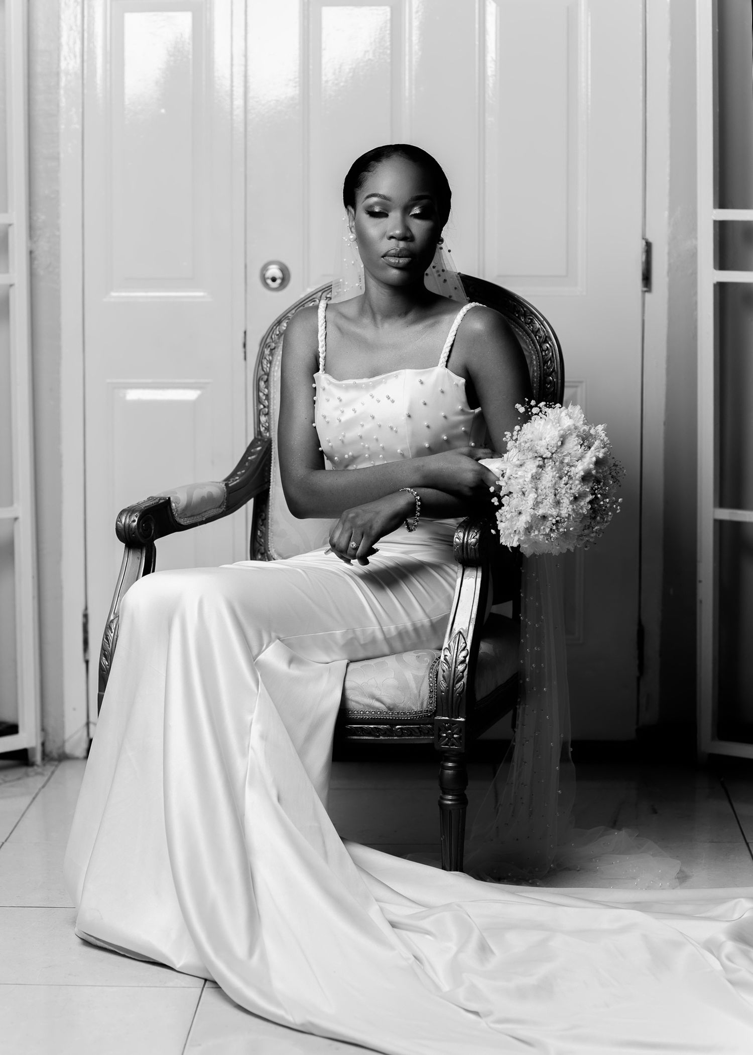 Beautiful  Ghanaian Bride at a wedding ceremony photography