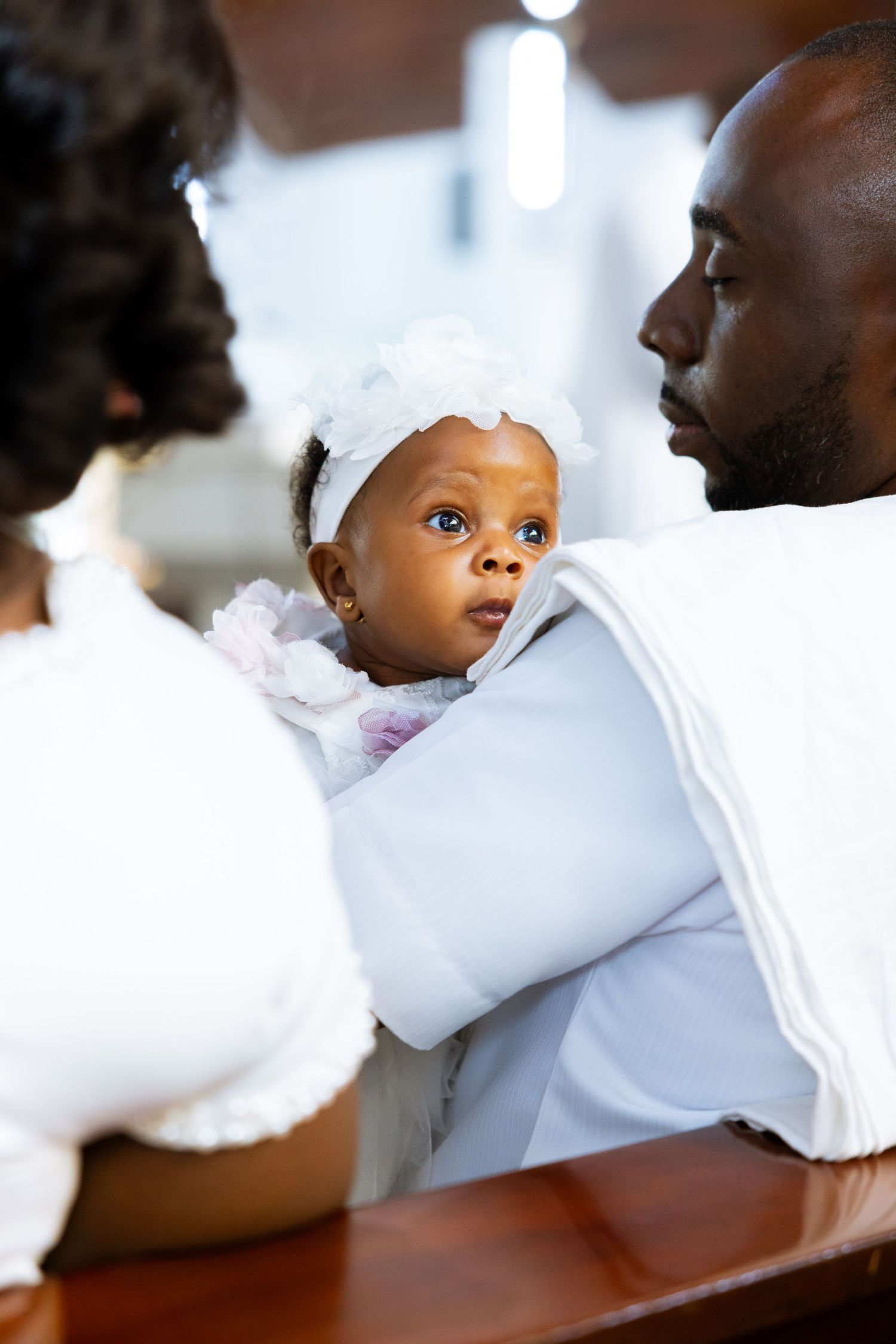Baby christening ceremony at a church in Ghana