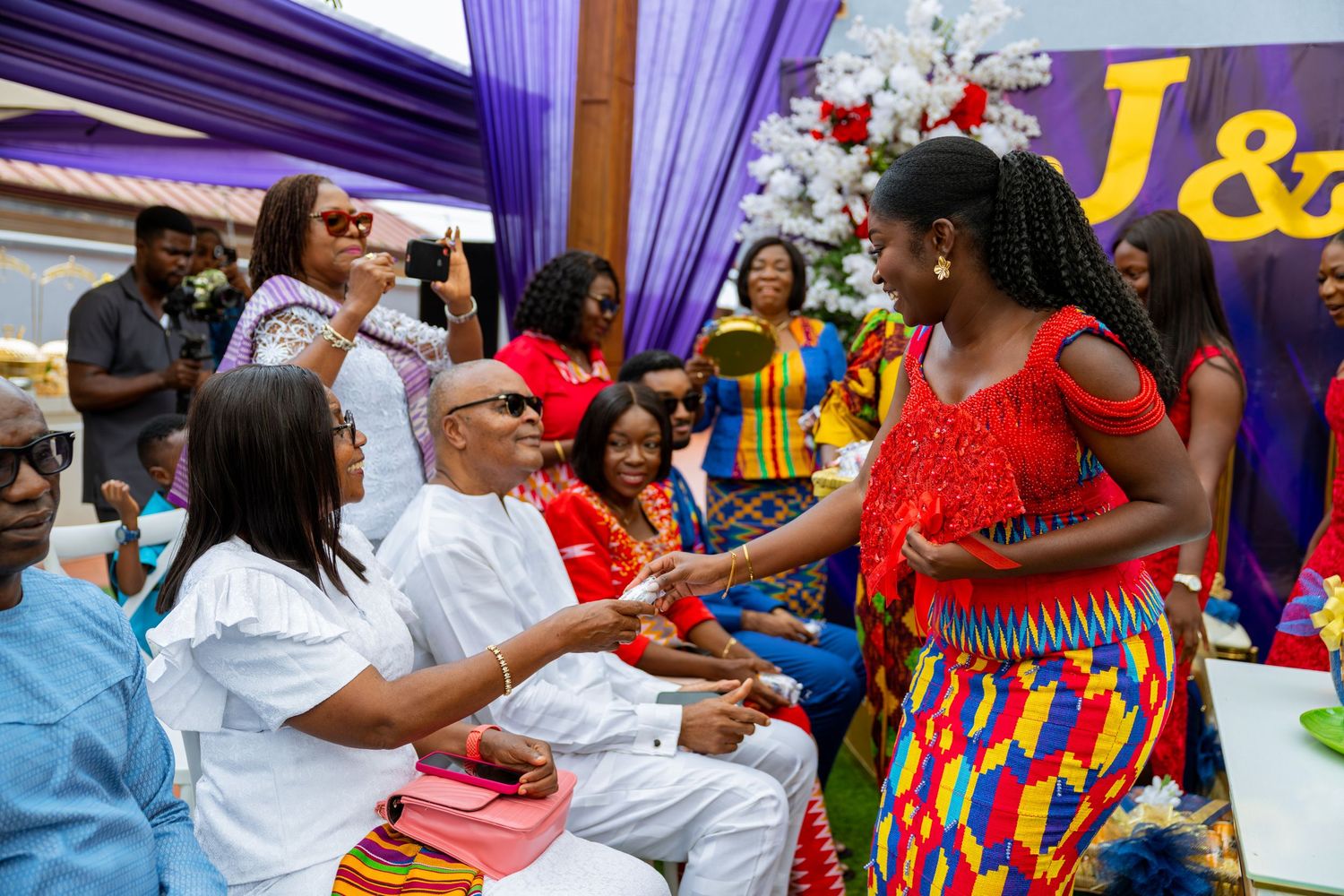 Bride and Groom portraits at a Traditional Ghanaian wedding ceremony photography